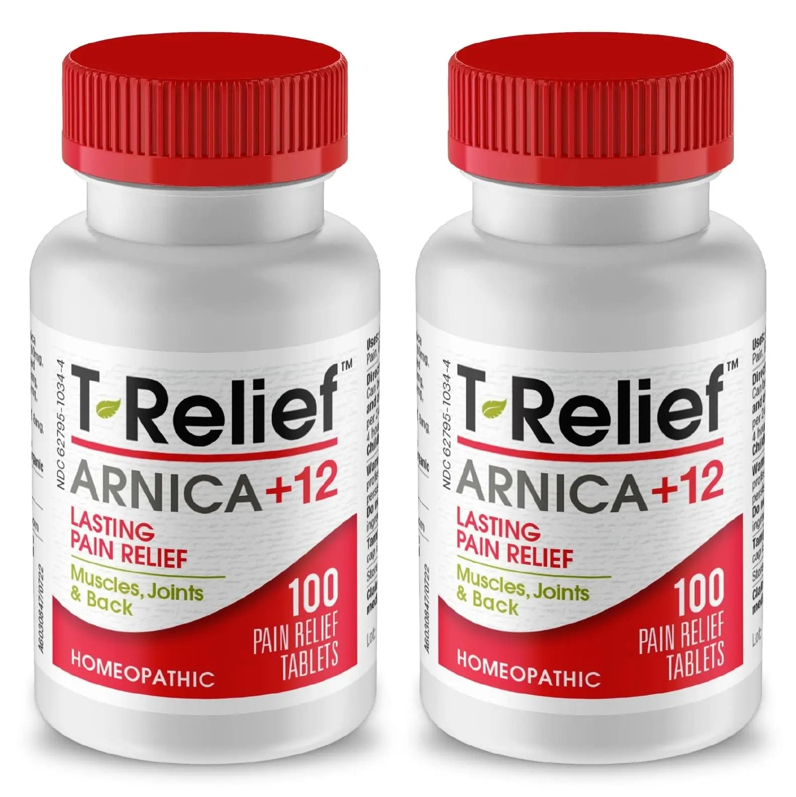 MediNatura T-Relief Pain - Arnica Medication for Naturally Soothing Body Aches - Supports Muscle, Joint & Back Relief - Chewable Tablets - Plant-Based Tablets - Non-Addictive - 100 Count - 2 Pack MediNaturaAu supplements