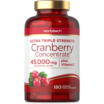 Cranberry Capsules 45,000 mg | High Strength Cranberry Extract with Vitamin C HorbäachUS supplements