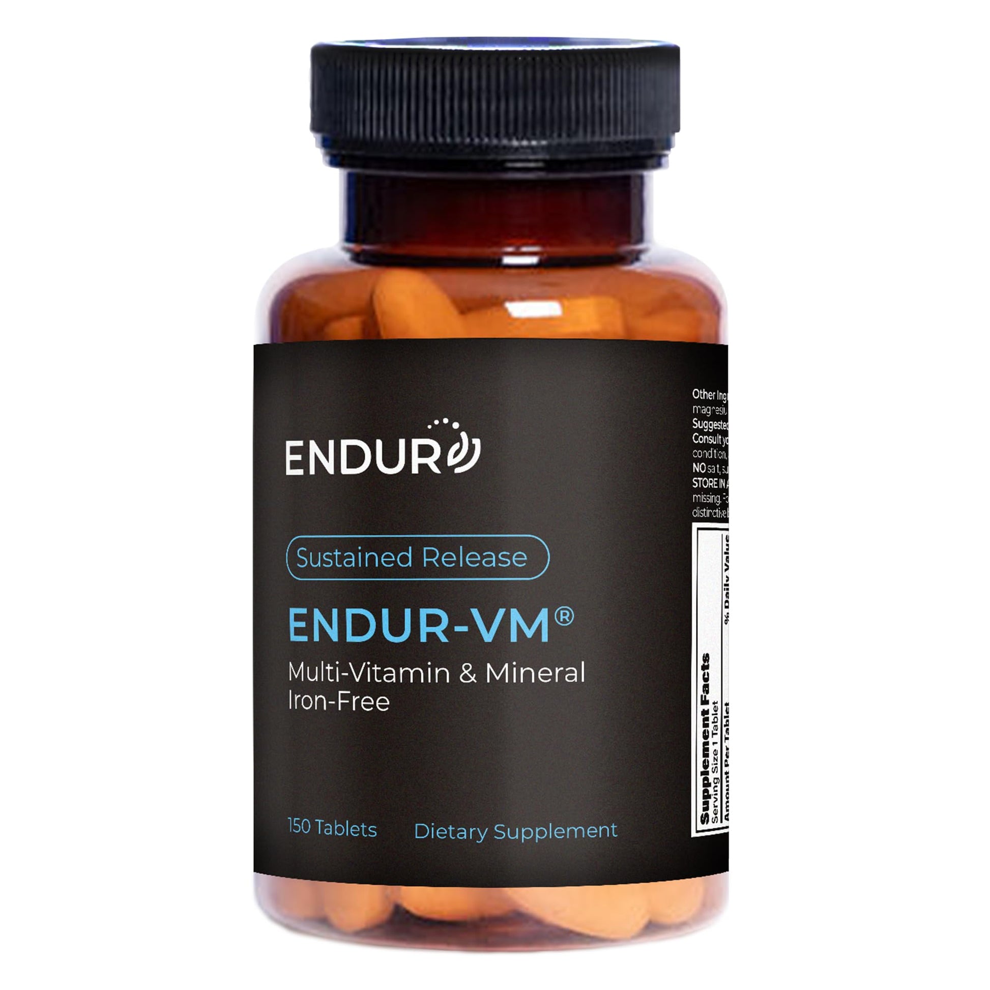 ENDUR-VM - Multivitamin Vitamin A, C, D, E, B12 & Zinc (Without Iron) SR (Sustained Release) 22 Essential Nutrients to Support Overall Wellness for Men & Postmenopausal Women - 150 Tablets Endurance ProductsAu supplements