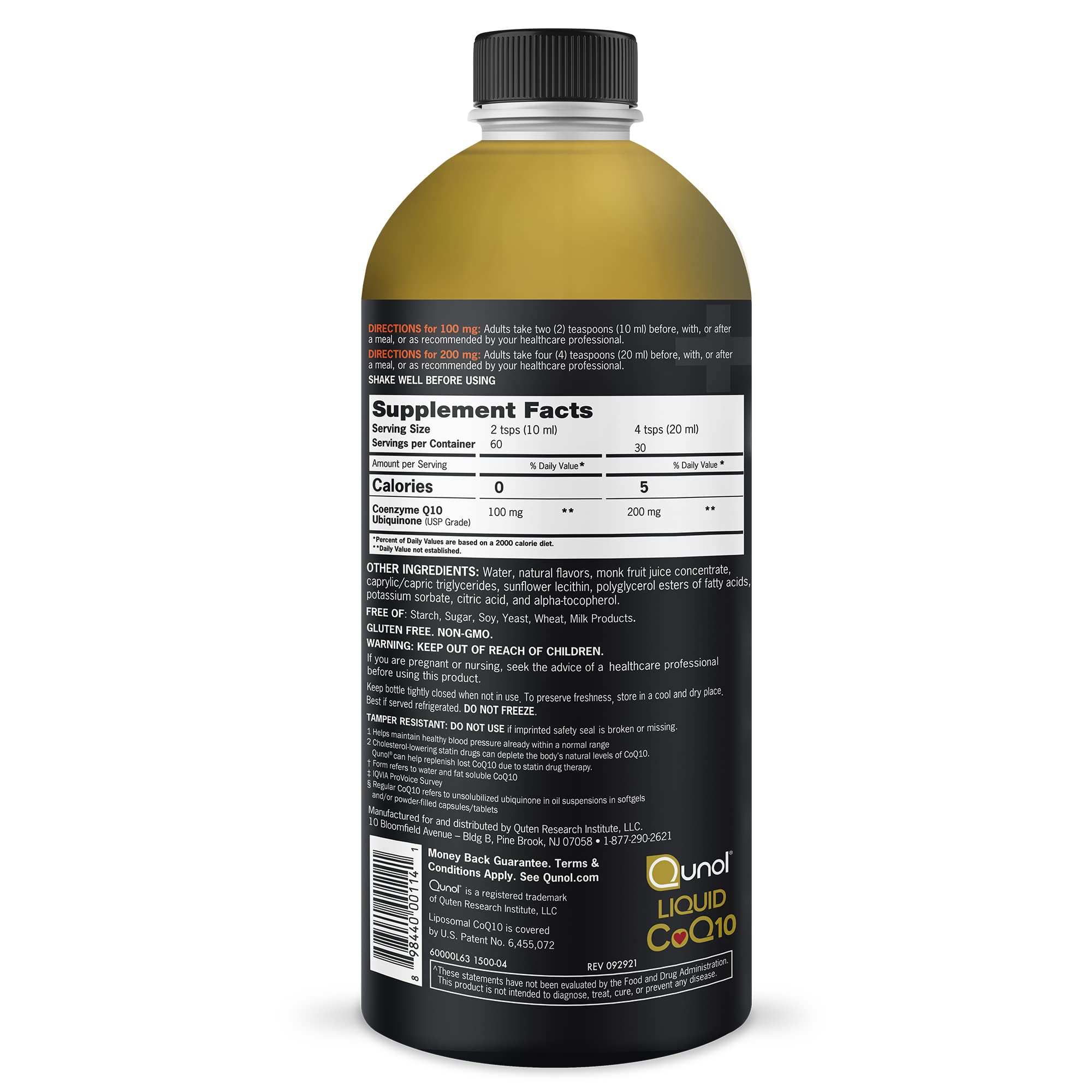 Qunol Liquid CoQ10 100mg, Superior Absorption Natural Supplement Form of Coenzyme QunolUS supplements