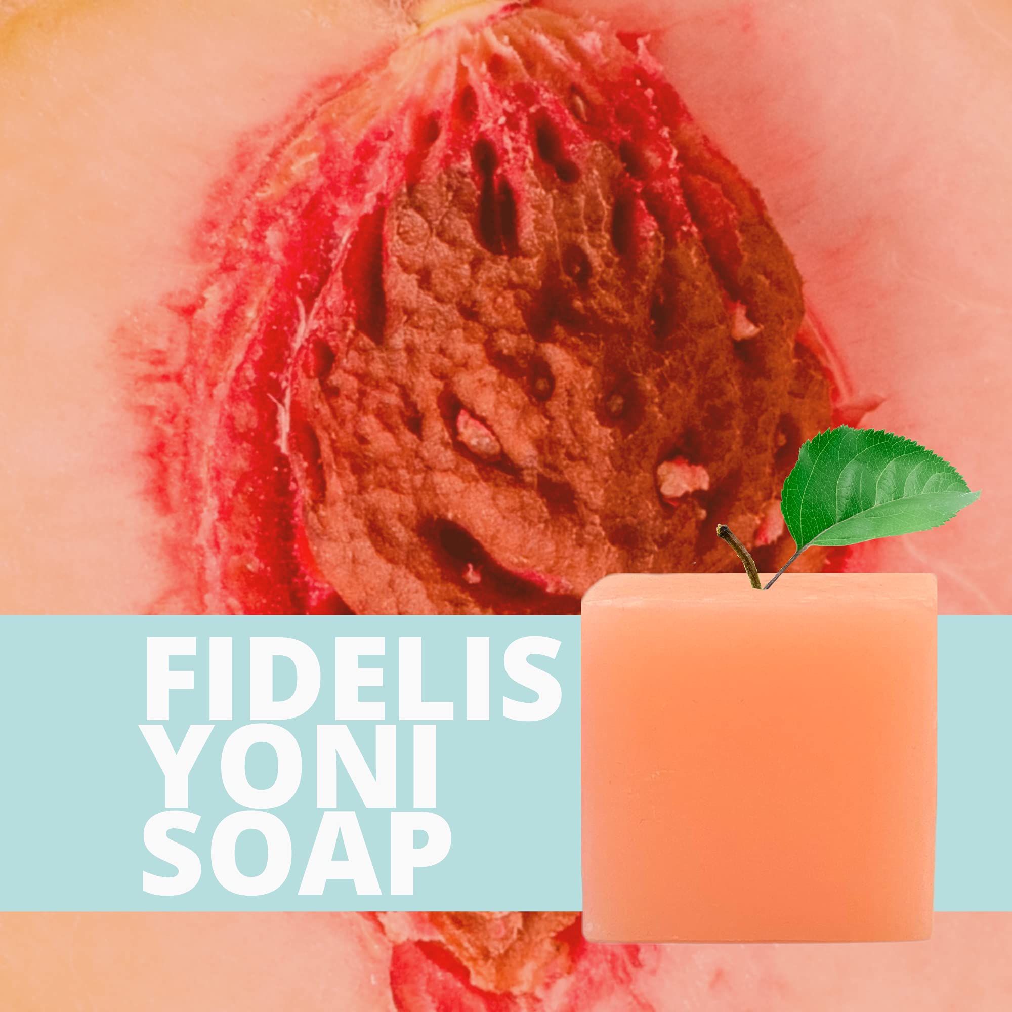 Fidelis Yoni Soap Bar (2 Pack) 3.5 Oz pH Balanced V Clean Natural Feminine Wash (Peach) FidelisAu supplements