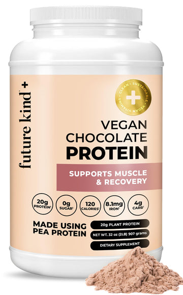 Future Kind Vegan Protein Powder, Chocolate, Pea Plant Protein for Lean Muscle with Iron & Fiber, Whey-Free, Sugar-Free, Soy-Free, Non-Dairy (34 Servings) Future KindAu supplements