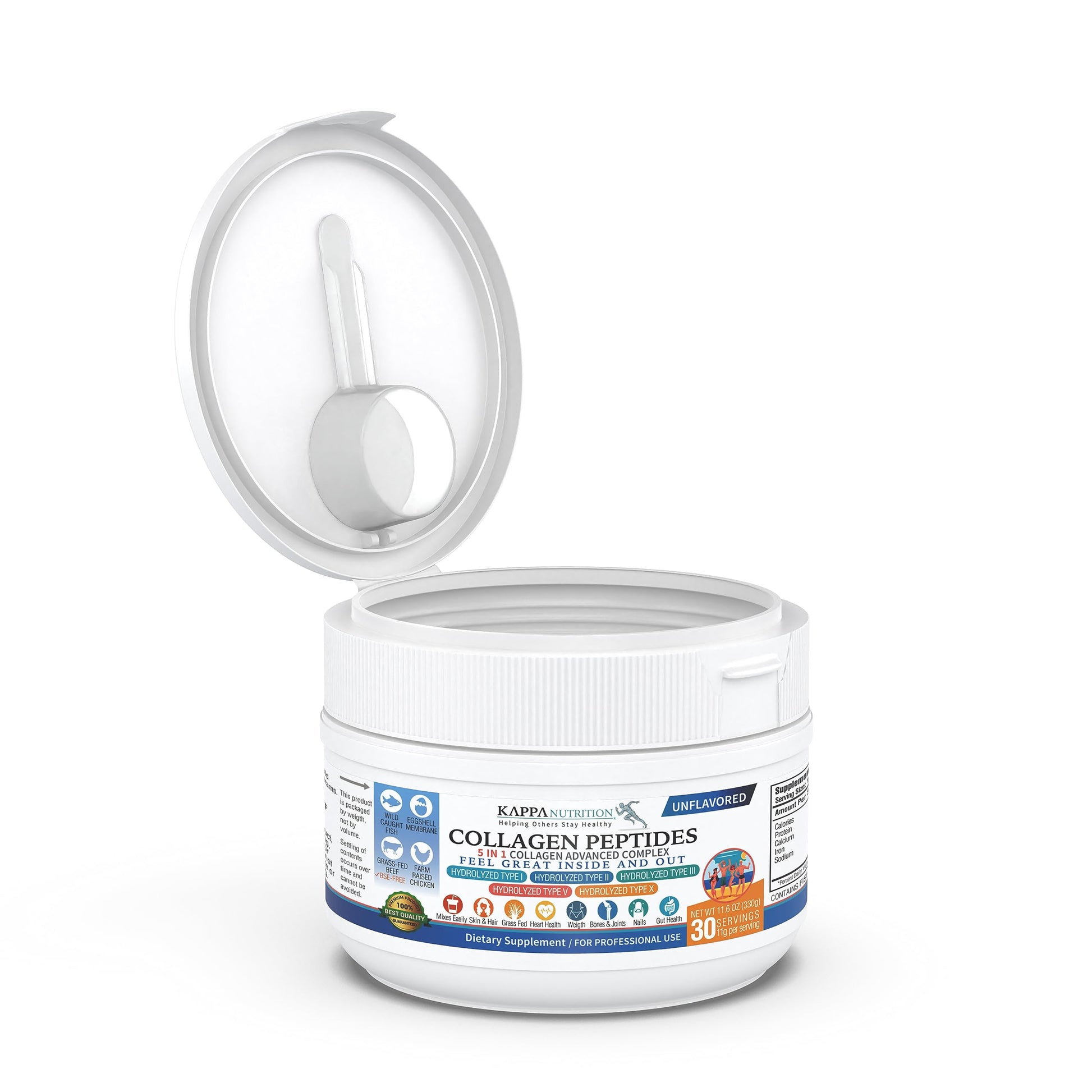 KAPPA NUTRITION Collagen Peptides Powder, 5 in 1 Multi-Collagen Advanced Complex with Hydrolyzed Collagen Peptides, Supports Skin, Hair, Nails, Joints & Bones / 30 Servings KAPPA NUTRITIONAu supplements