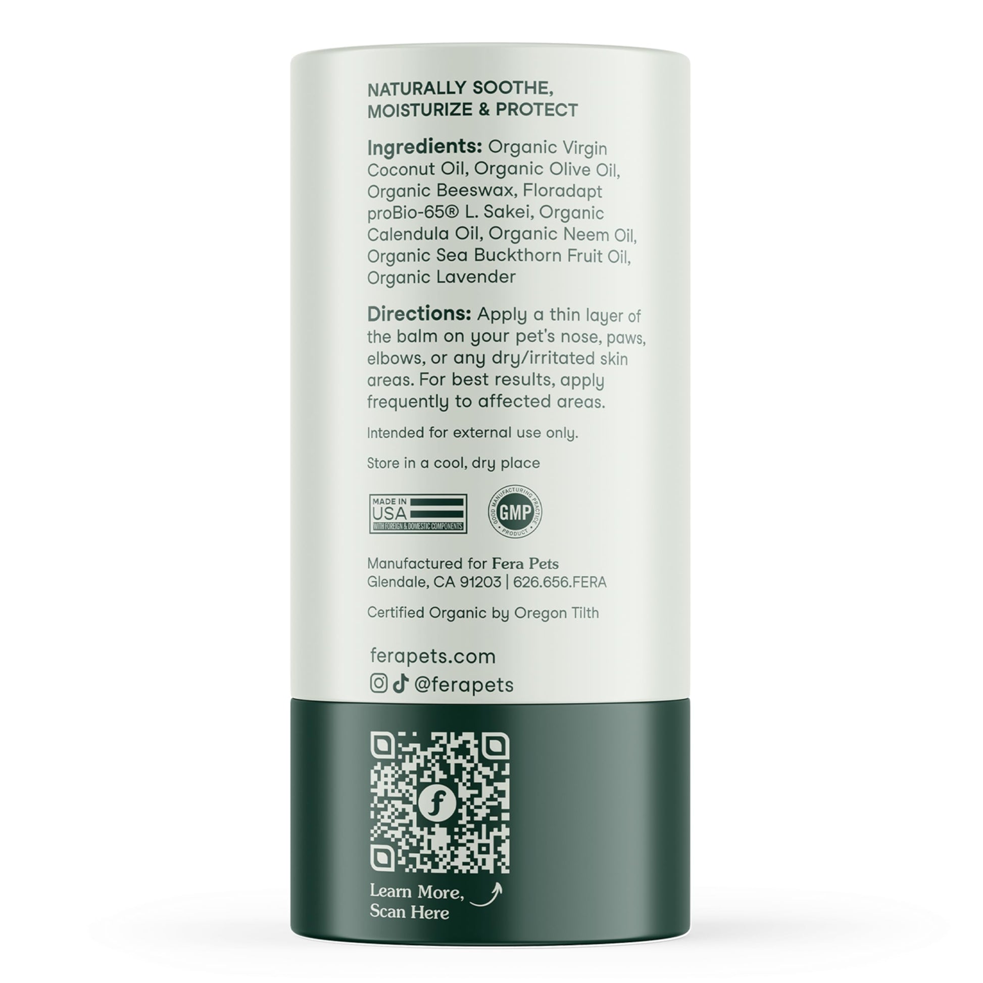 Fera Pets PawBiome® - Cat & Dog Balm for Paws and Nose with Postbiotics - Encourages Skin Recovery - Balances Skin Microbiome - Supports The Skin's Natural Barrier - 2 oz Stick Fera PetsAu supplements