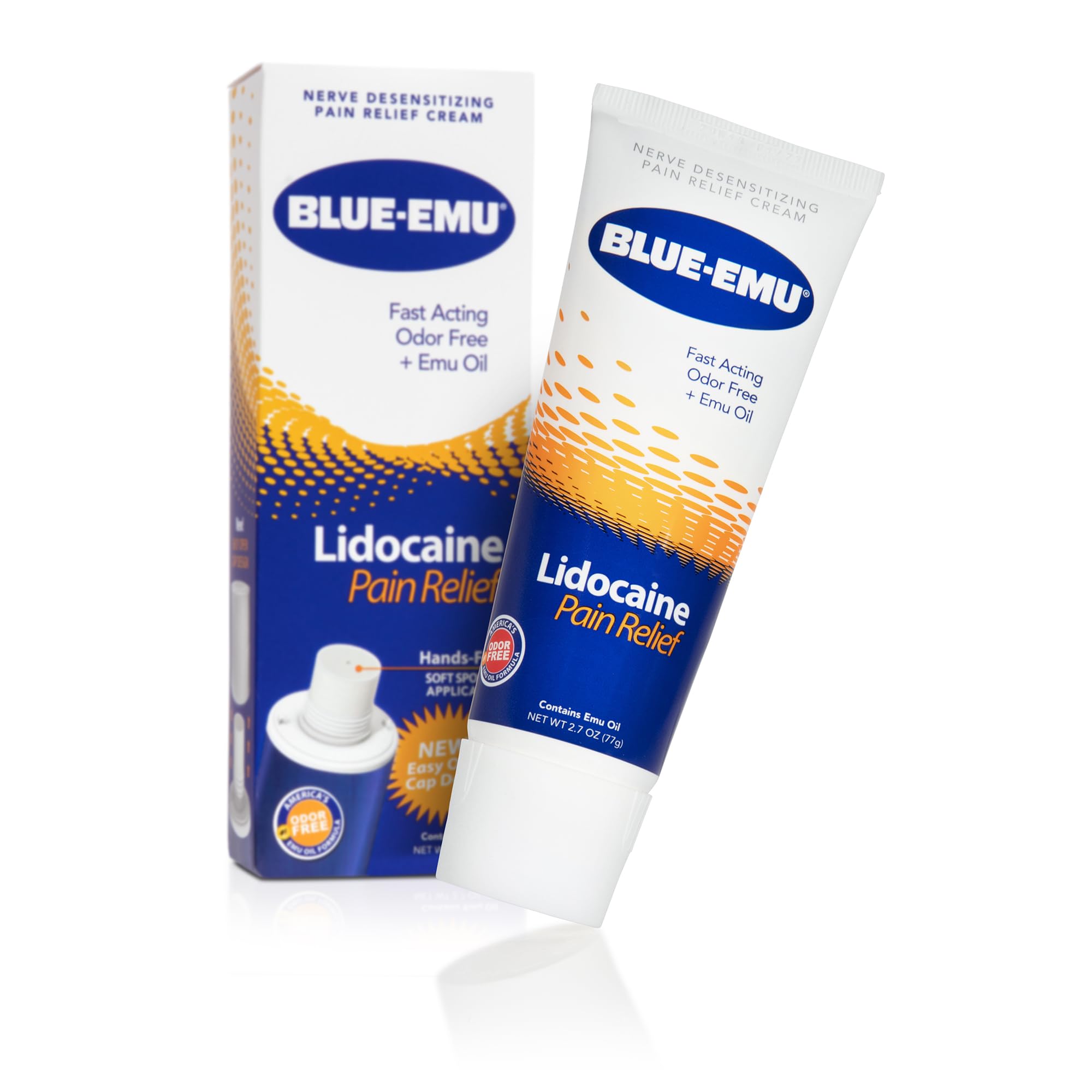 BLUE-EMU Lidocaine Pain Relief Cream for Fast, Numbing Relief, 2.7 Oz, 1 Pack BLUE-EMUAu supplements