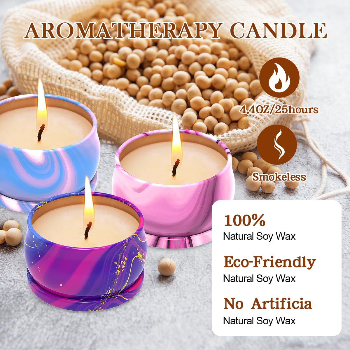 Scented Candles Set of 3, Aromatherapy Candle Set, Home Scented Candles for Winter, Holiday WeimingteAu supplements