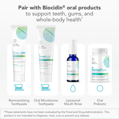 Biocidin Dentalcidin Fluoride Free Teeth Whitening Toothpaste for Adults - Plant-Based Toothpaste - Promote a Healthy Oral Microbiome, Remove Biofilm Plaque (3 Oz) Bio-Botanical ResearchUS supplements