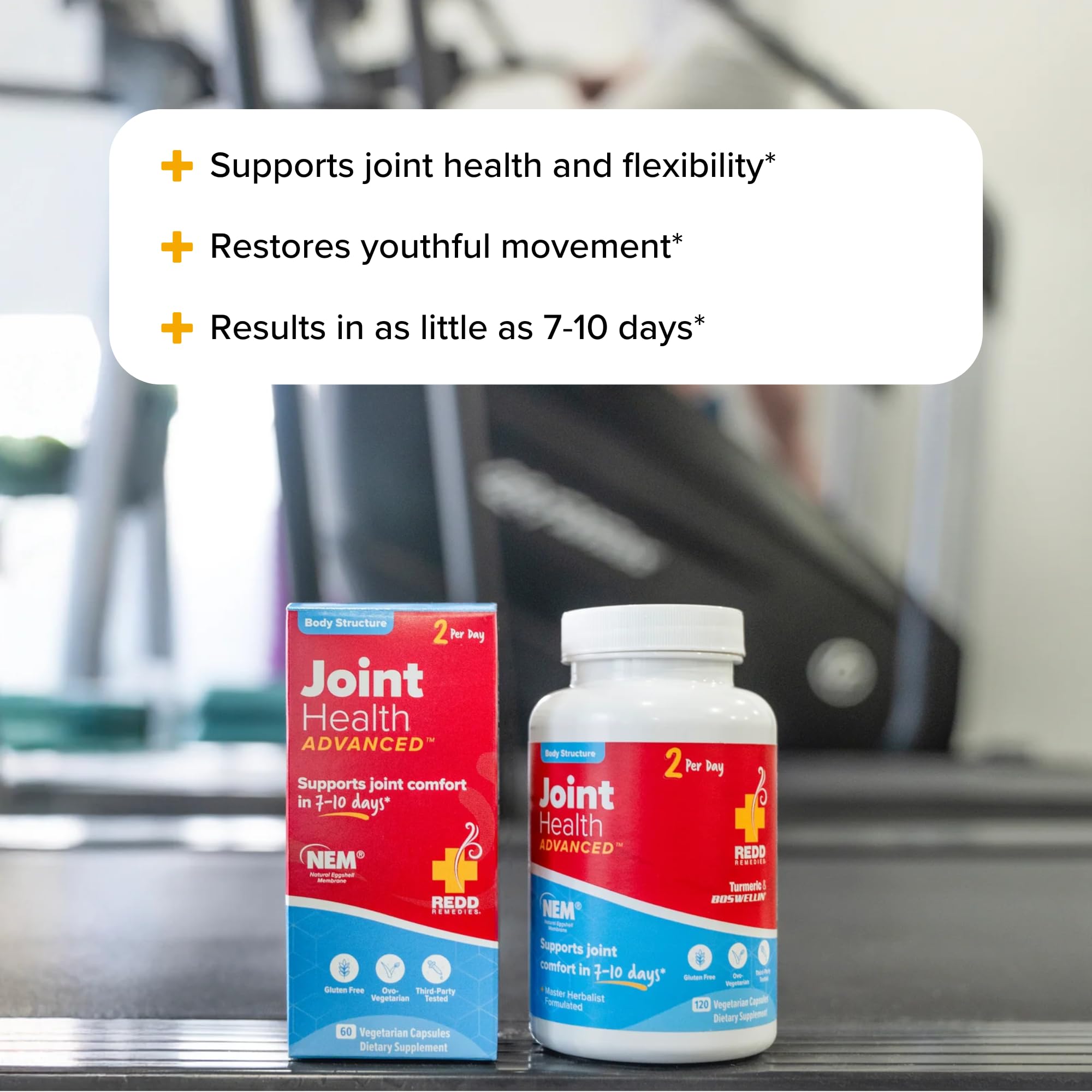 Redd Remedies, Joint Health Advanced, Helps Strengthen Connective Tissue and Cartilage, Fast-Acting Comfort with Boswellia Serrata and Turmeric, 120 Vegetarian Capsules Redd RemediesAu supplements