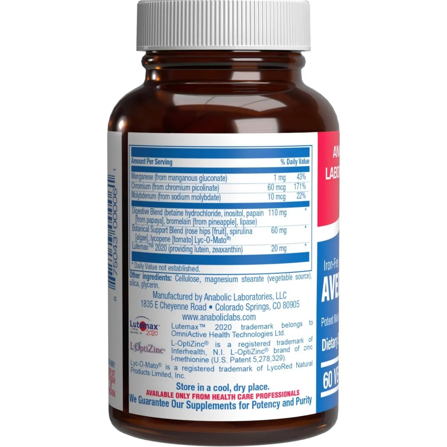 Iron Free Multivitamin for Women 50 and Over - Gentle Easy to Digest Over 50 Multivitamin for Men & Women with 30 Nutrients for Comprehensive Wellness & Immune Support Anabolic LaboratoriesAu supplements