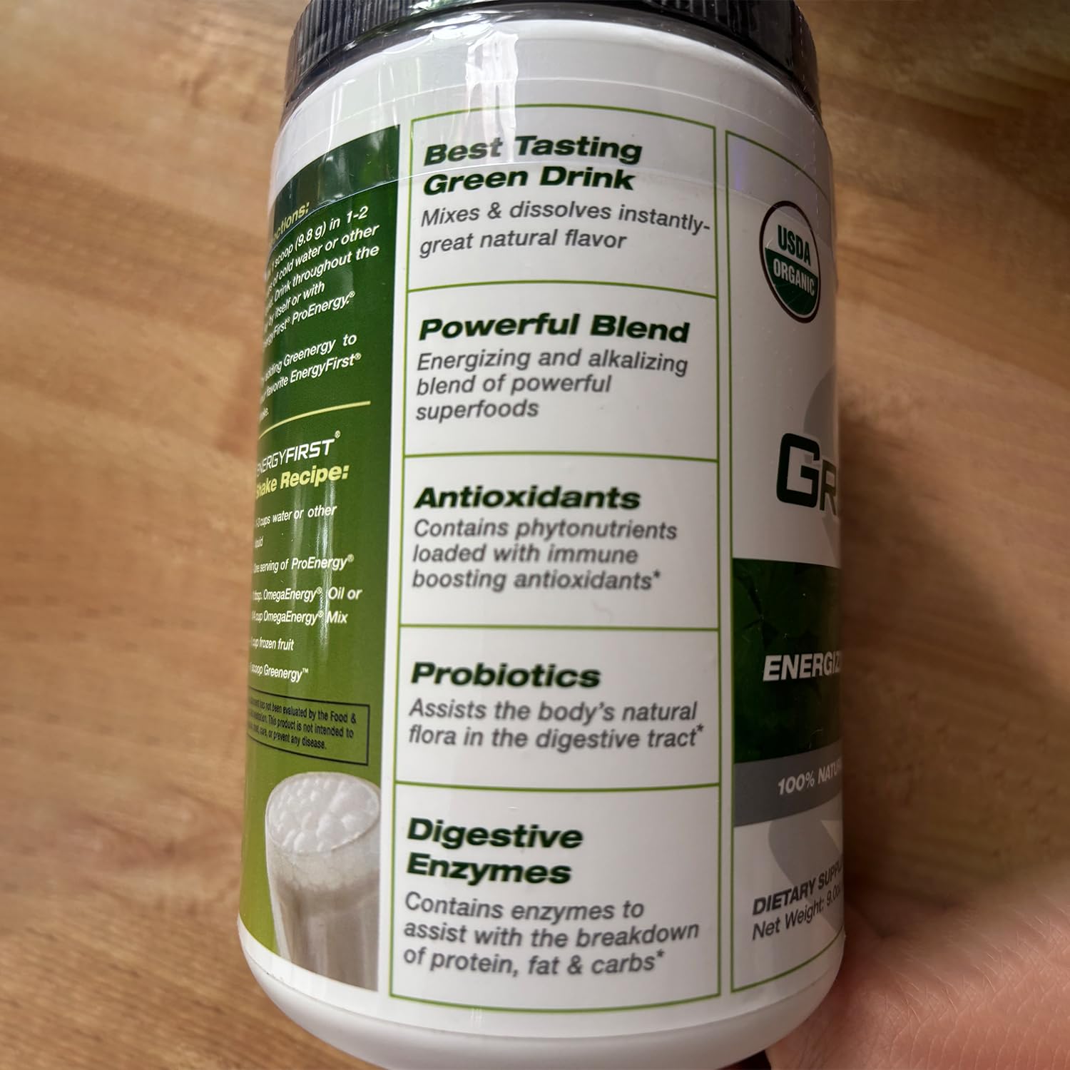 EnergyFirst Energize and Detoxify Greenergy Organic Superfood Powder - Vegan, Gluten-Free, Sugar-Free, Non-GMO - 30 Servings for Daily Energy & Immunity Boost! EnergyFirstAu supplements