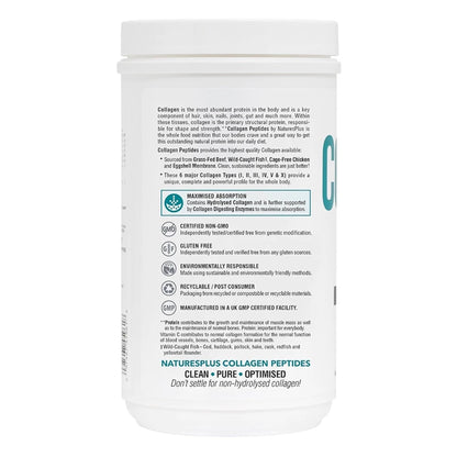 NaturesPlus Collagen Peptides Powder - Premium Hydrolysed Collagen Supplement, 6 Major Types Nature's PlusUS supplements