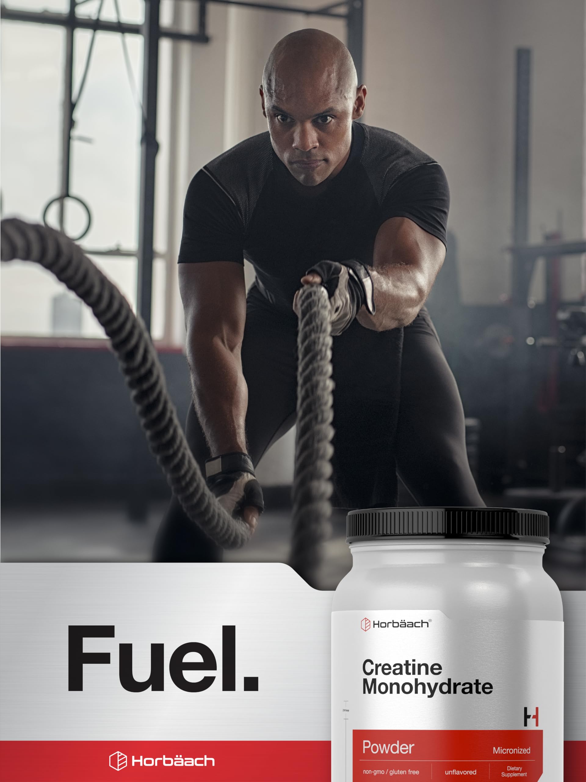 Horbäach Creatine Monohydrate Powder | 2.2lbs (35.2 oz) | Micronized and Unflavored | Vegetarian, Non-GMO, and Gluten Free Supplement HorbäachAu supplements