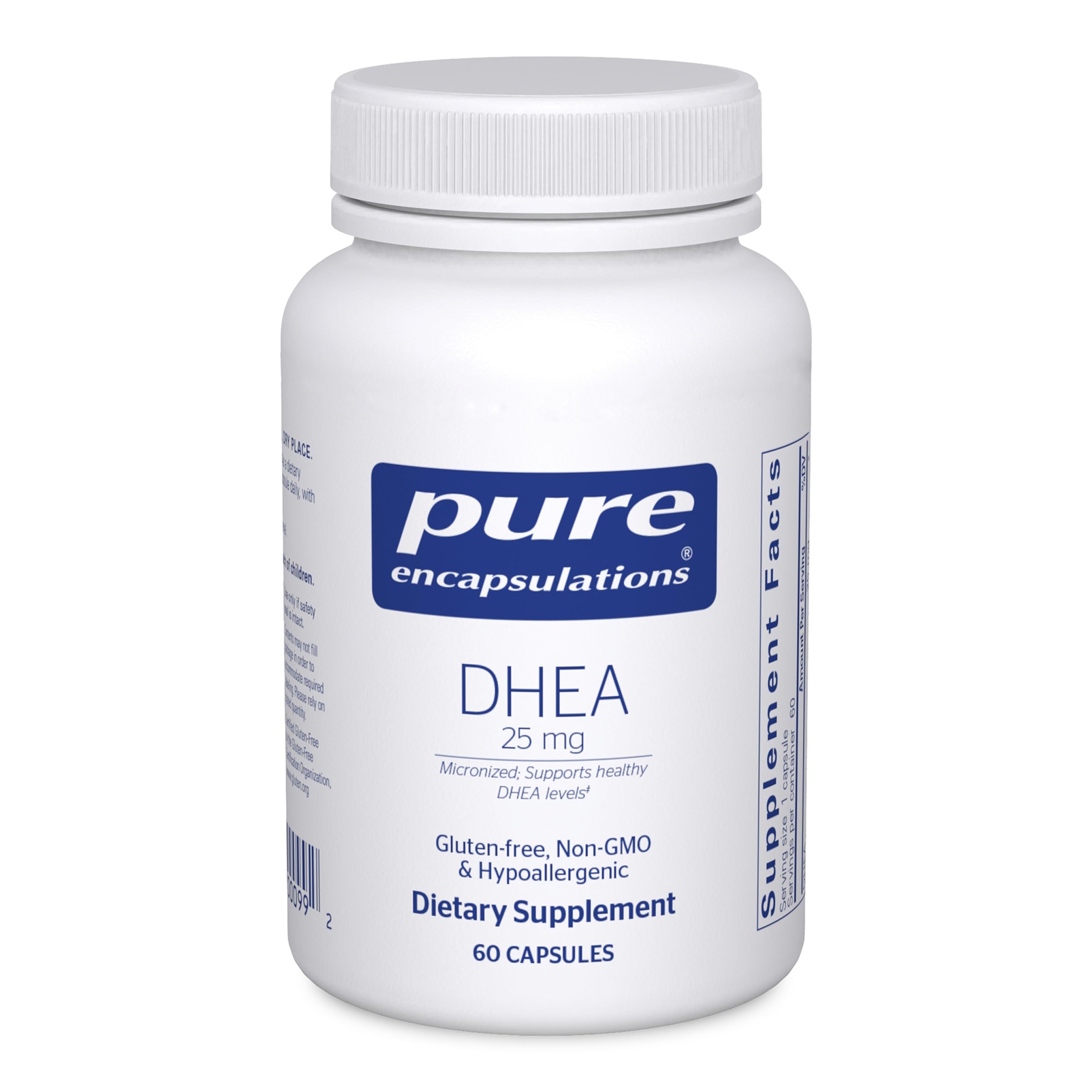 Pure Encapsulations DHEA 25 mg - Supplement for Immune Support, Hormone Balance, Metabolism Support, and Energy Levels* - with Micronized DHEA - 60 Capsules Pure EncapsulationsAu supplements