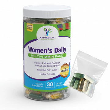 Nature’s Aid Women’s 7-30 Daily Multivitamin Packs for Energy, Focus & Performance Support | Natural Complete Vitamin Nature's Aid Holistic WellnessAu supplements