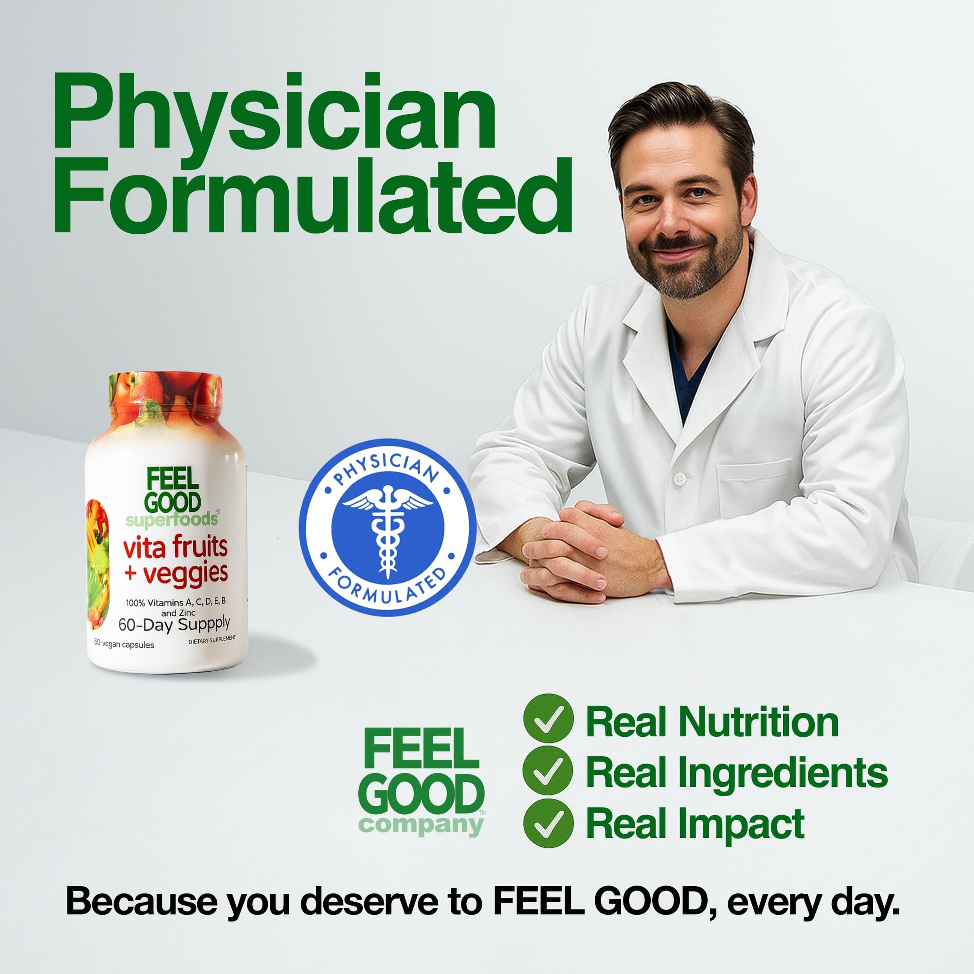 FeelGood Superfoods 1000mg Immune Support Capsules Made with 25 Organic Fruits and Vegetables, Strong Immunity Boosters with Vitamins A, C, D3, and Zinc, 60 Count FeelGood SuperfoodsAu supplements