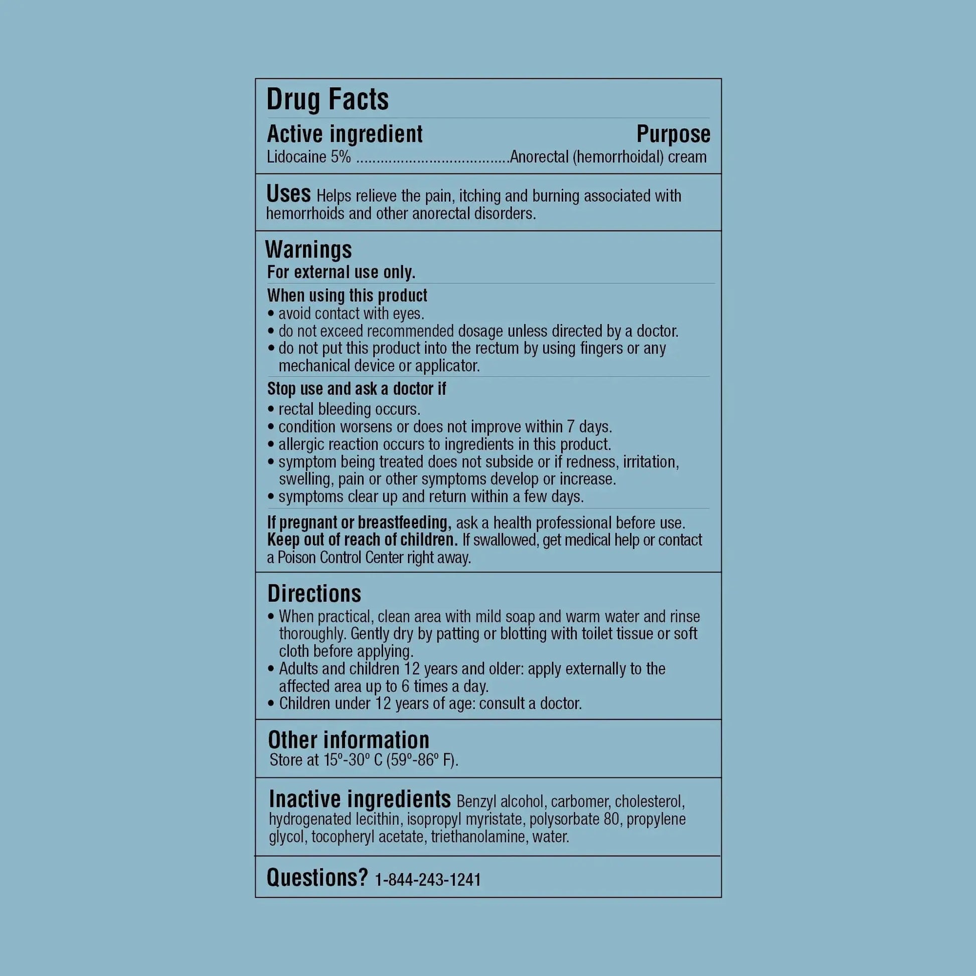Curist 5% Lidocaine Numbing Cream - 6 oz (170 g) XL Tube - Soothing Numbing Cream for Temporary Discomfort, Itching, and Burning from Hemorrhoids Lidocaine 5% (1 Pack - 6 oz Tube) CuristAu supplements