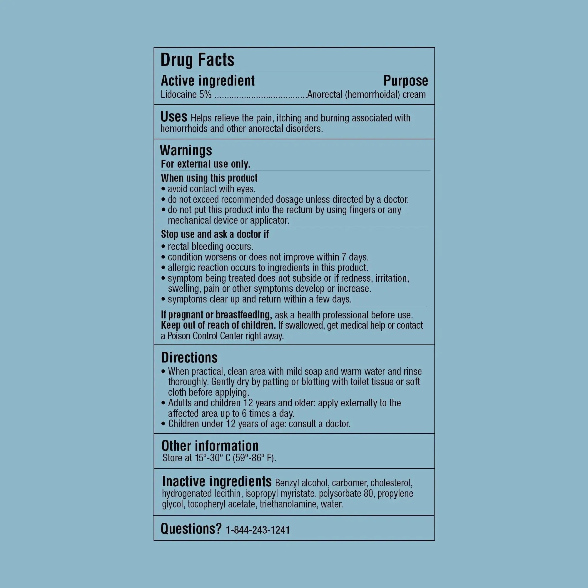 Curist 5% Lidocaine Numbing Cream - 6 oz (170 g) XL Tube - Soothing Numbing Cream for Temporary Discomfort, Itching, and Burning from Hemorrhoids Lidocaine 5% (1 Pack - 6 oz Tube) CuristAu supplements