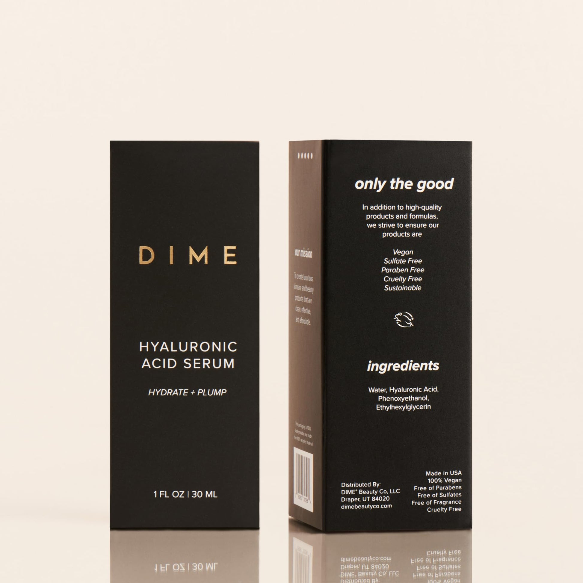 DIME Beauty Hyaluronic Acid Serum, Ultra Hydrating Face Serum with Pure Hyaluronic Acid, 1 oz / 30 ml DIMEAu supplements