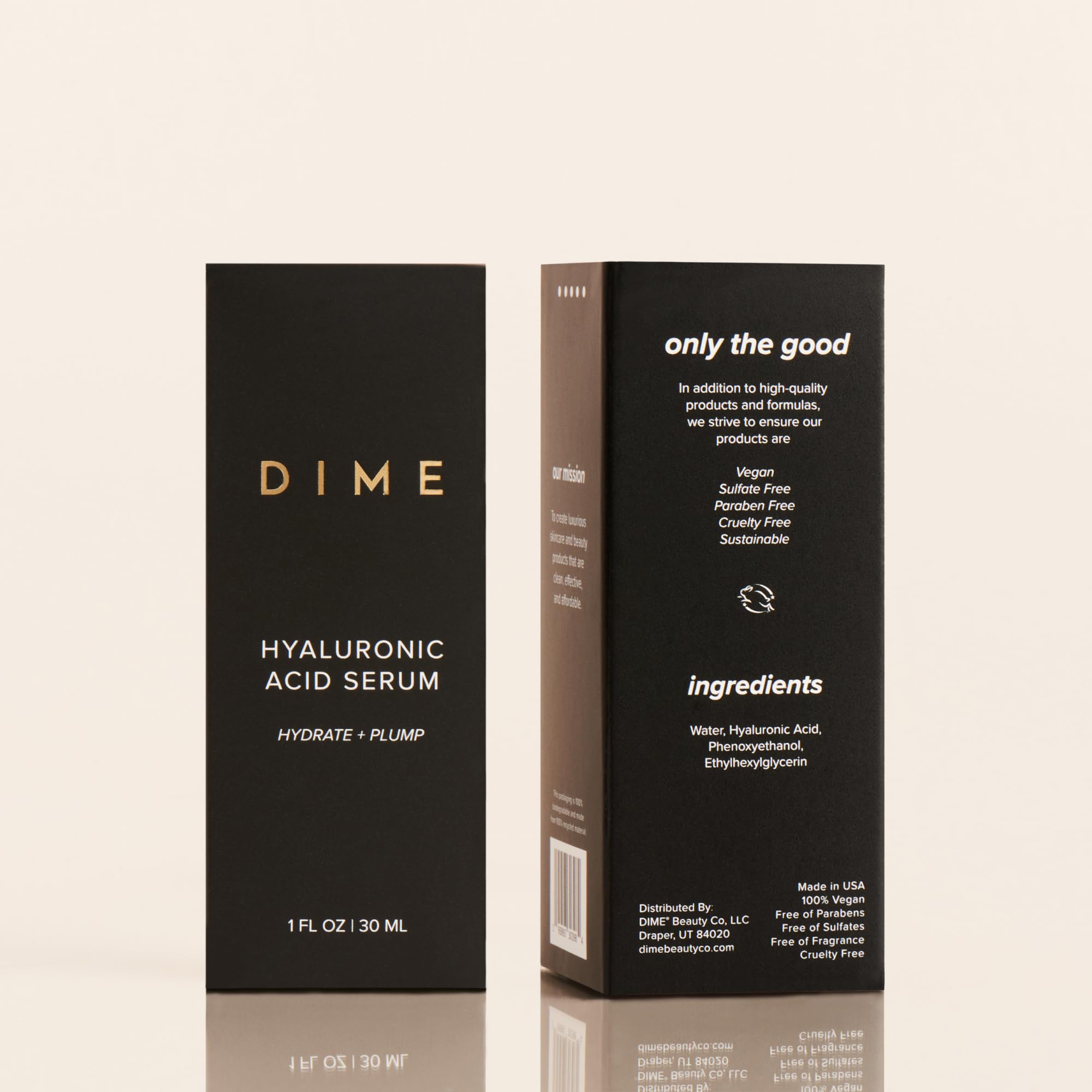 DIME Beauty Hyaluronic Acid Serum, Ultra Hydrating Face Serum with Pure Hyaluronic Acid, 1 oz / 30 ml DIMEAu supplements