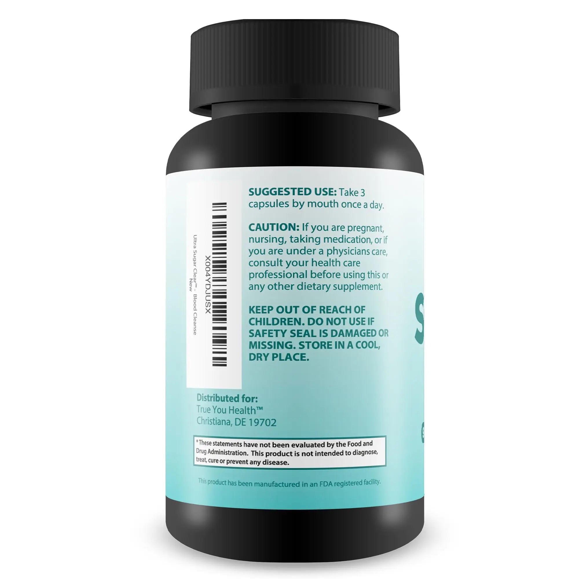 Ultra Sugar Clear - Our Best Blood Cleanse Detox Supplement - Bloodflow Support Supplement - Healthy Circulation Support Supplement - Sugar Balance Supplement - Sugar Health Blood Cleansing Formula True You Healthnz supplements