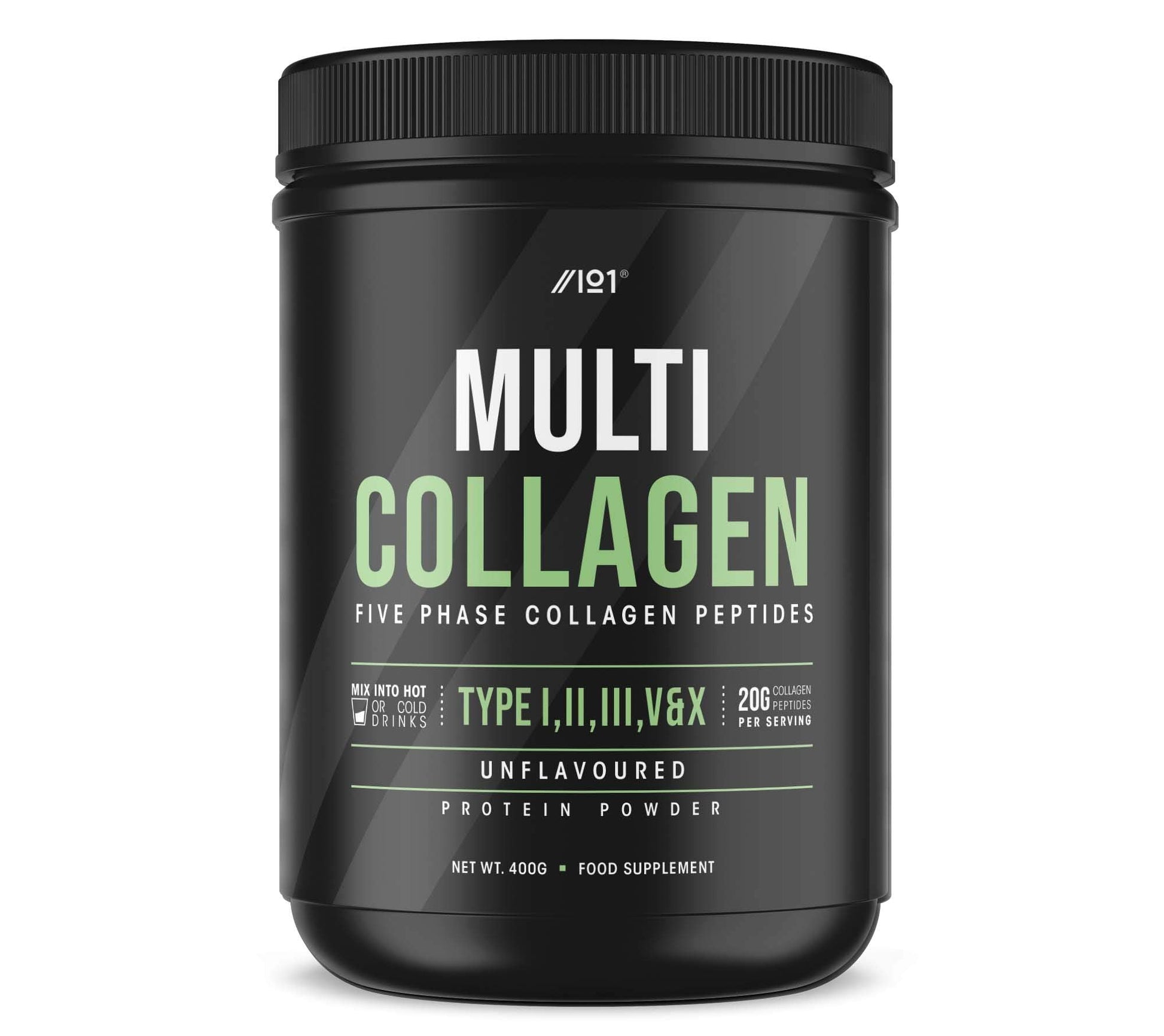 Multi Collagen Protein Powder (400g) - Types I, II, III, V & X - Hydrolyzed Grass Fed Bovine, Wild Caught Fish ALPHA01Au supplements