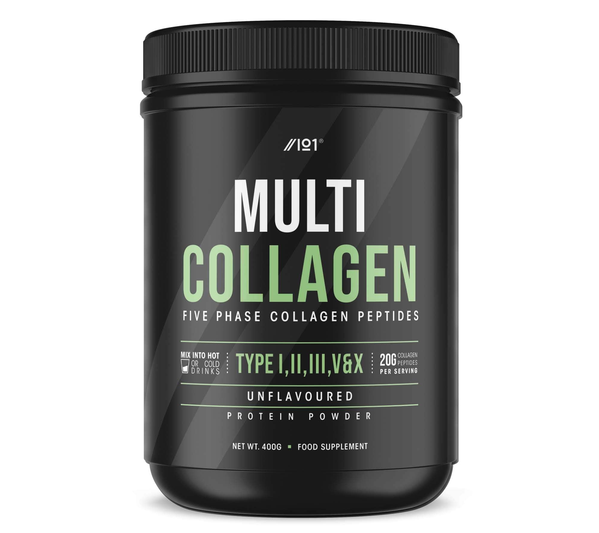 Multi Collagen Protein Powder (400g) - Types I, II, III, V & X - Hydrolyzed Grass Fed Bovine, Wild Caught Fish ALPHA01Au supplements