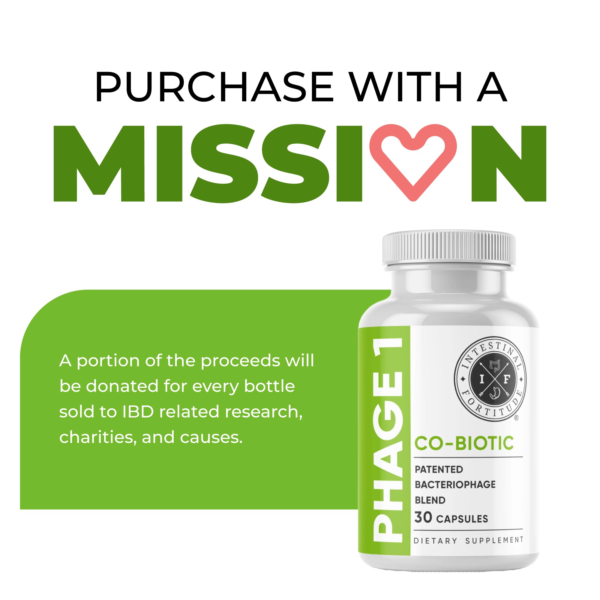 Intestinal Fortitude Phage 1 - Ultimate Gut Health Supplement, Total Restore Intestinal Defense, Patented Bacteriophage Blend for Gut Support, Digestive & Immune System Health, Destroy Bad Bacteria Intestinal FortitudeAu supplements