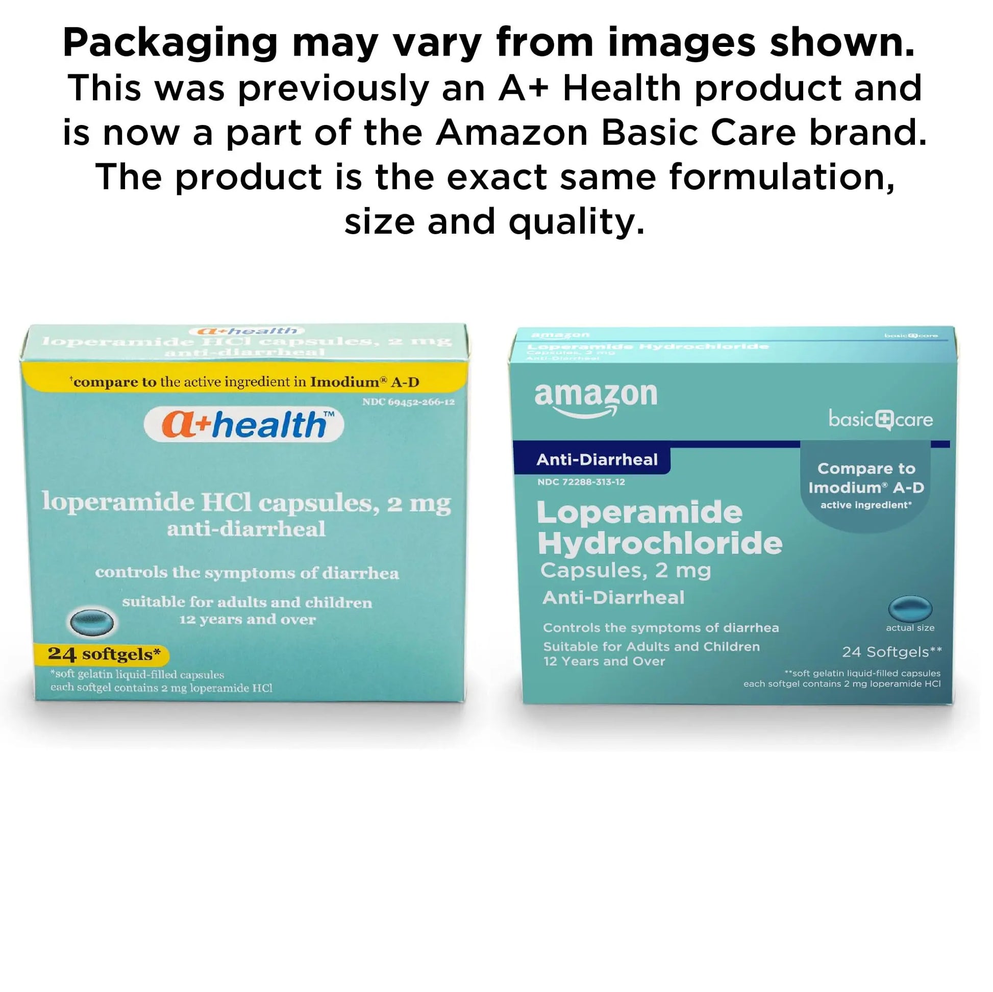 Amazon Basic Care Loperamide Hcl 2 Mg Softgels, Anti-Diarrheal, Easy to Swallow, Controls Symptoms of Traveler's Diarrhea, 24 Count Amazon Basic Carenz supplements