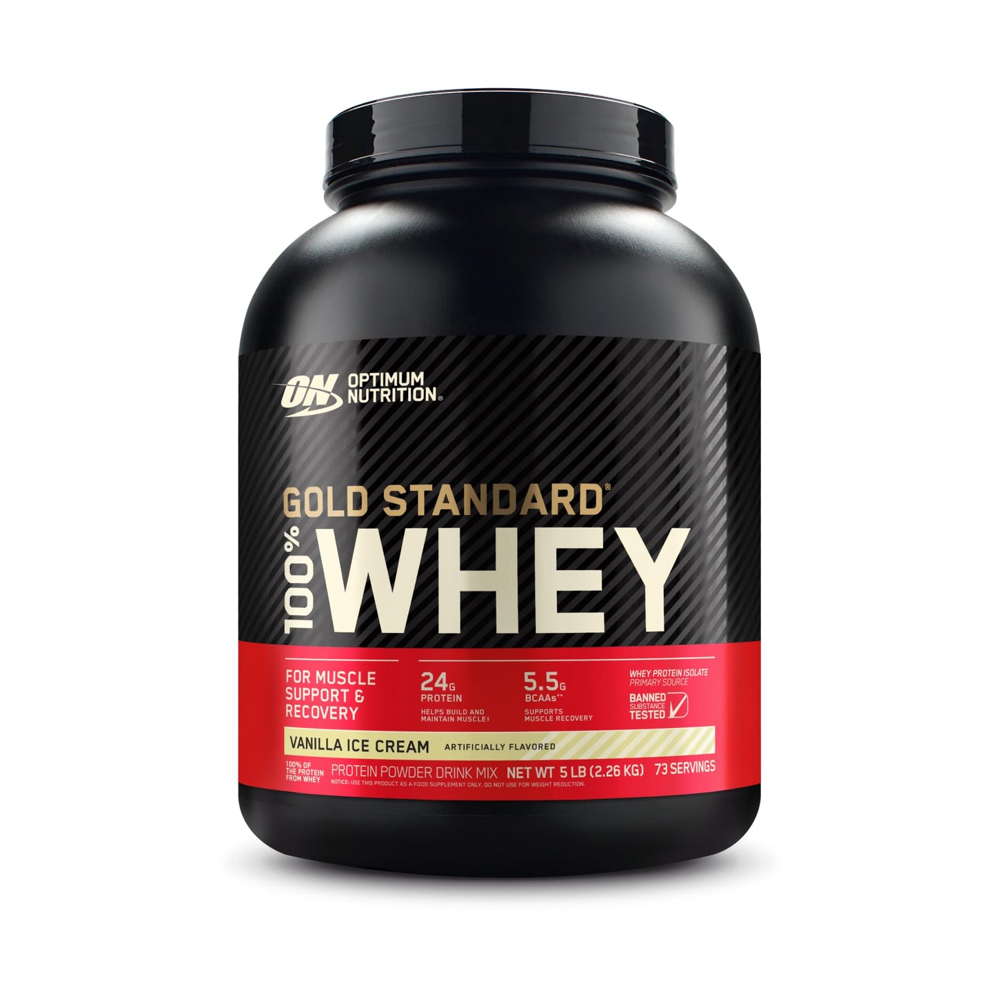 Optimum Nutrition Gold Standard 100% Whey Protein Powder, Vanilla Ice Cream & Microniz Optimum NutritionUS supplements