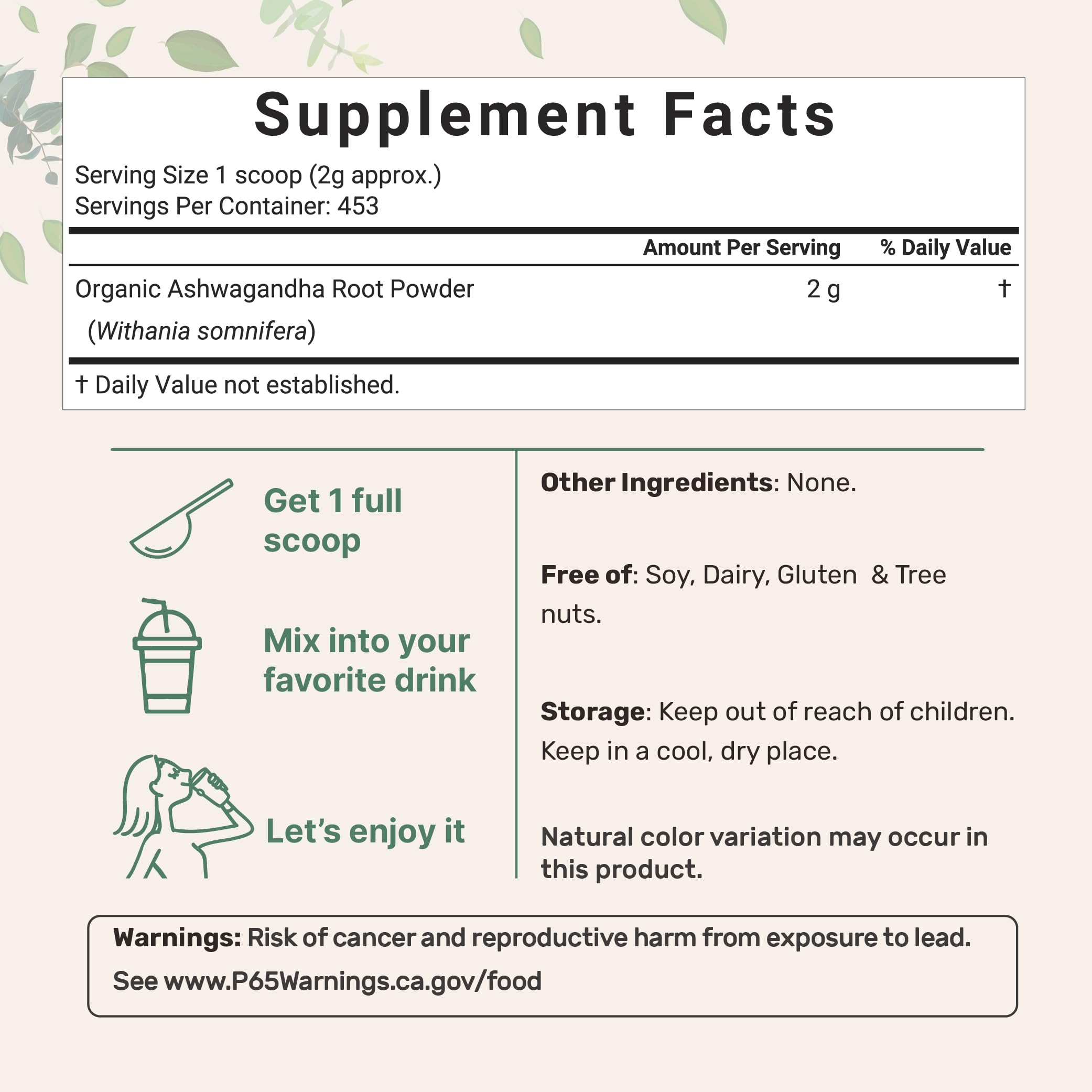 Micro Ingredients Organic Ashwagandha Root Powder | 2 Pound, No Filler, No Additives, Highly Purified | Active Withanolides, Adaptogenic Ayurvedic Herbal Supplements, Gluten Free, India Origin Micro IngredientsAu supplements