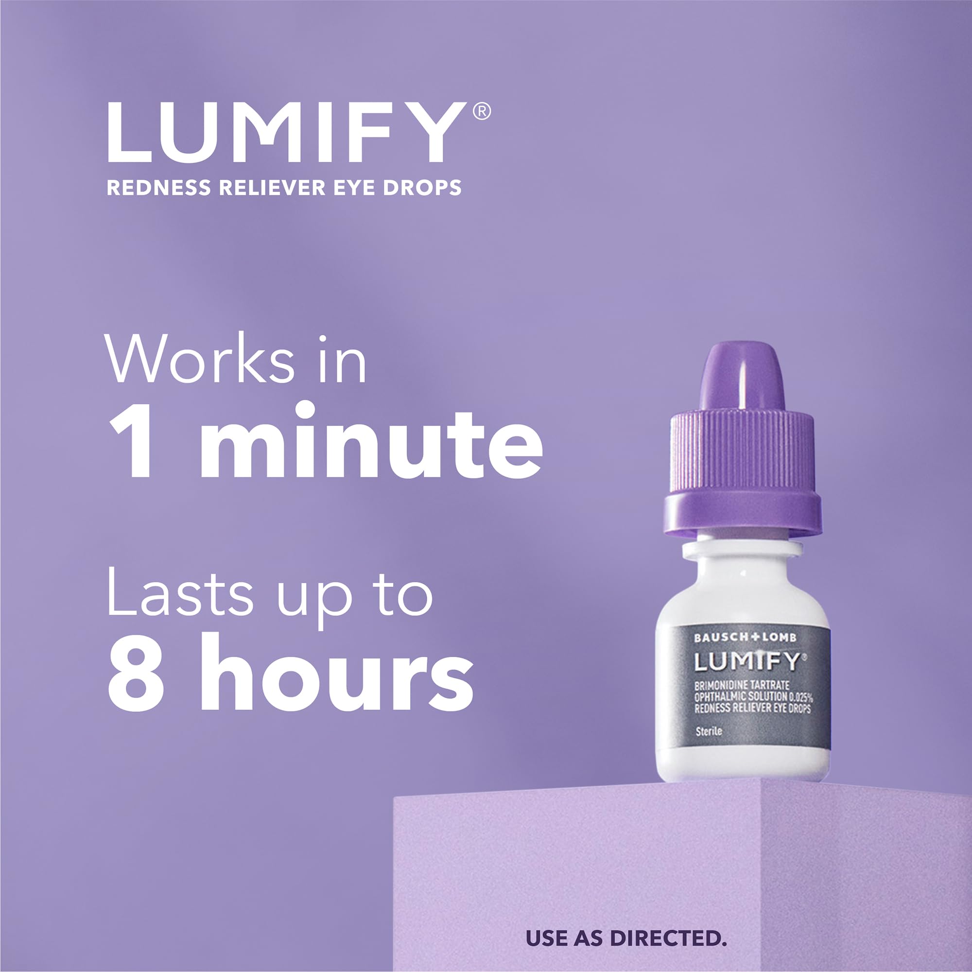 LUMIFY Eye Drops for Red Eyes, Redness Reliever for Brighter Looking Eyes, Works in 1 Minute & Lasts Up to 8 Hours, Eye Drops, 0.17 Fl Oz (5 mL) LUMIFYAu supplements