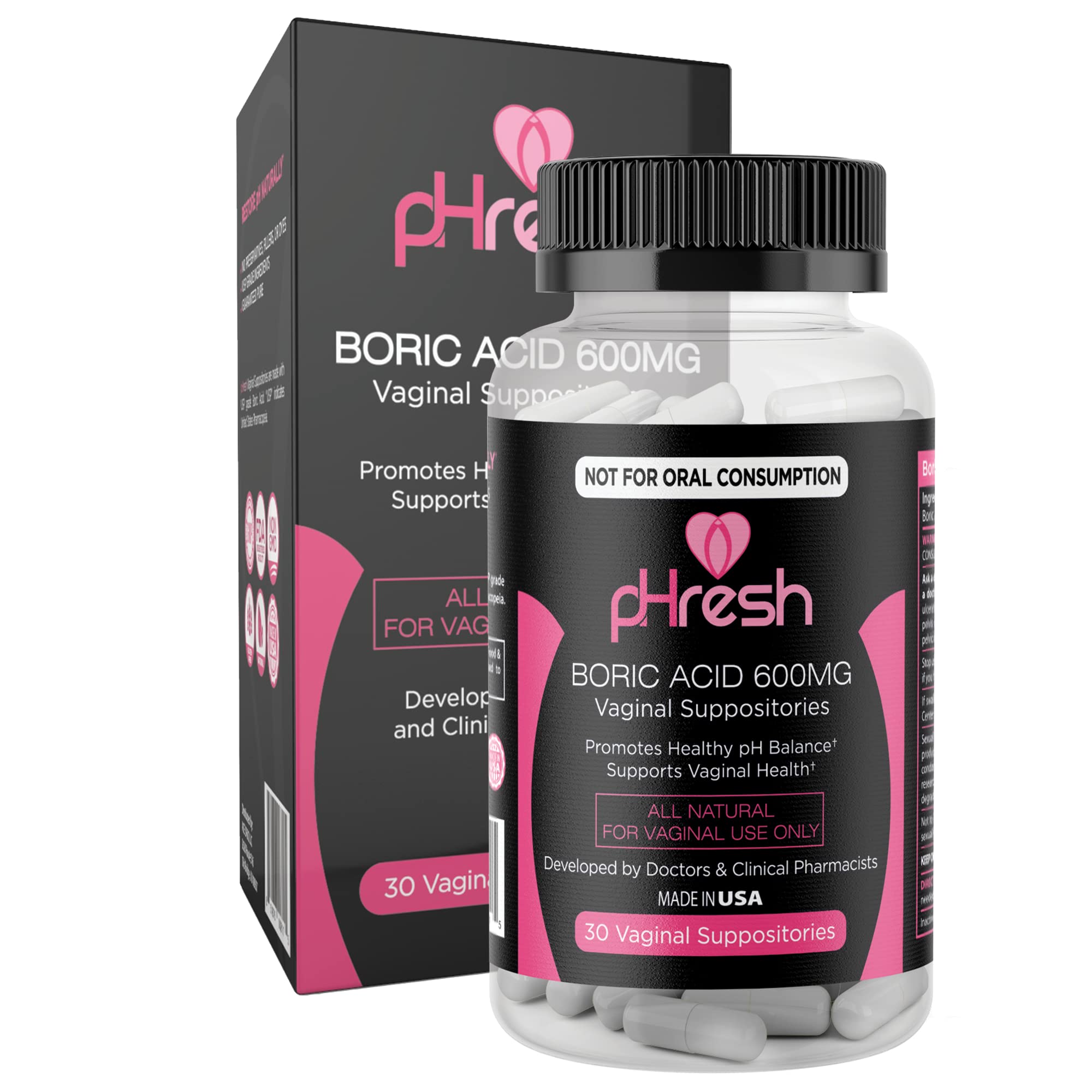 pHresh Boric Acid Suppositories and DIM Supplement ACE NUTRITIONAu supplements
