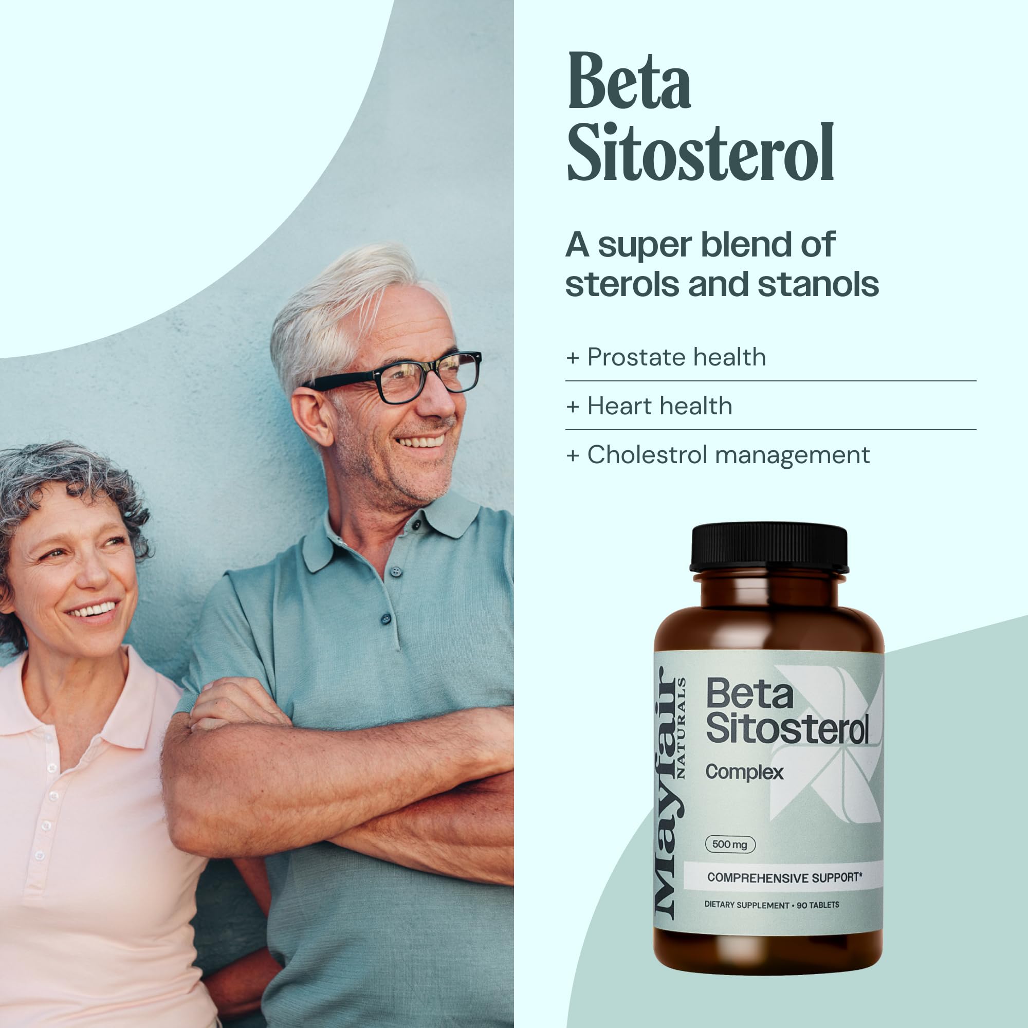 Mayfair Naturals Beta Sitosterol Complex (2 Pack), 500mg, Plant Sourced, 90 Tablets Each (180 Total), Comprehensive Support Supplement Mayfair NaturalsAu supplements