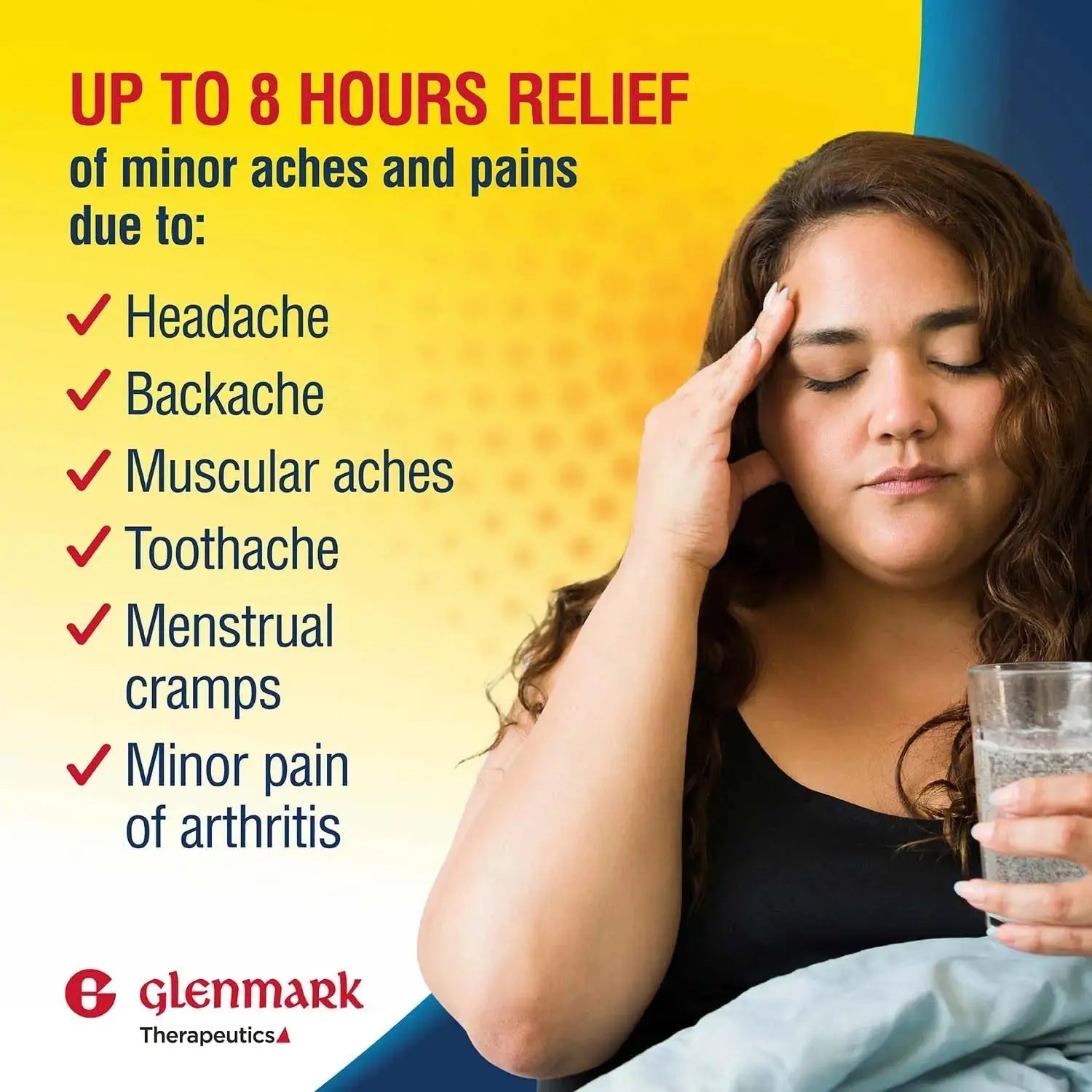 Dual Action Acetaminophen 250mg and Ibuprofen 125mg Caplets, Up to 8h of Pain Relief for Minor Aches and Pain, Headaches, Toothache, Backache, Menstrual Cramps, Minor Arthritis Pain, 216 Count Glenmark TherapeuticsAu supplements