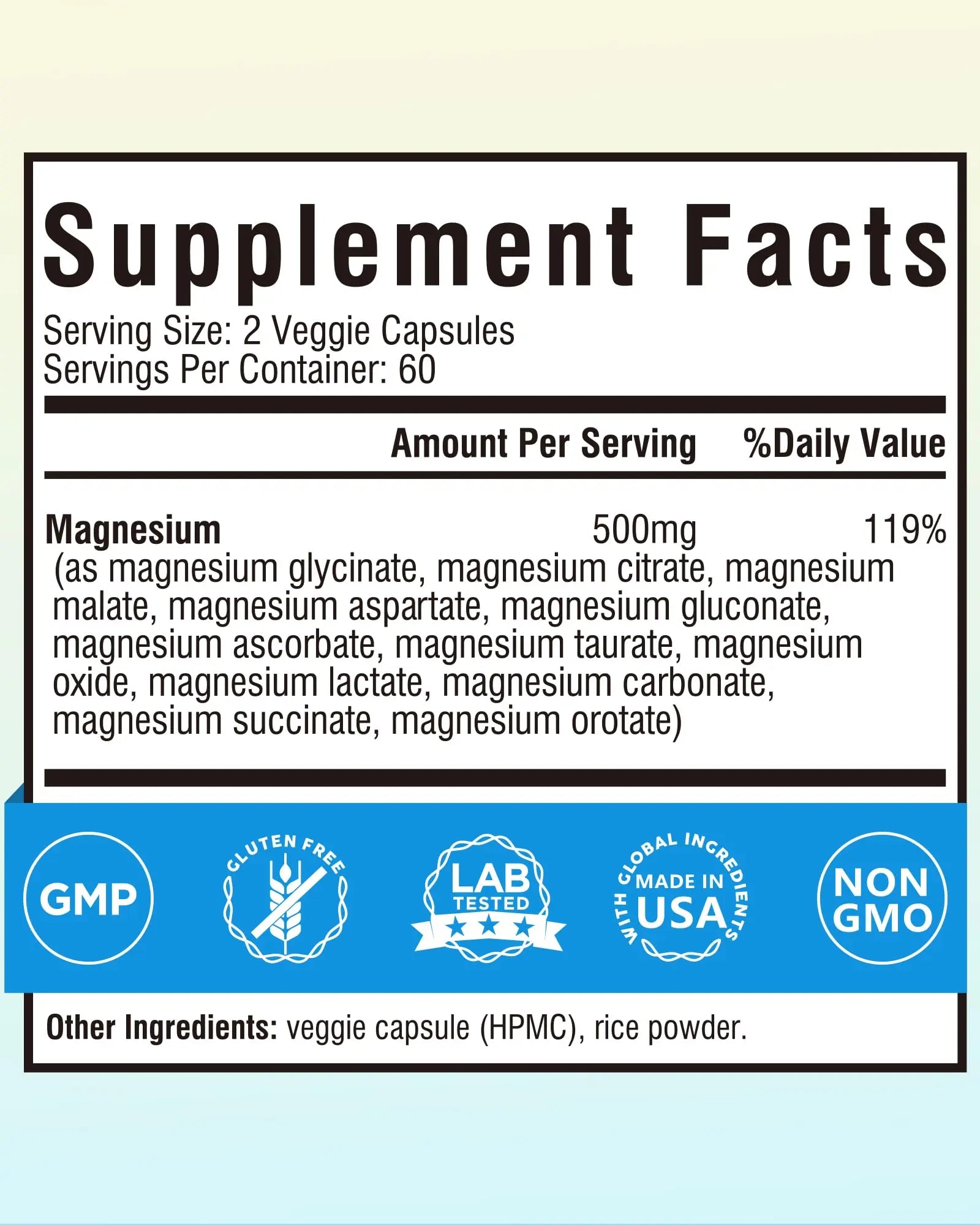 Terranics 12-in-1 Magnesium Complex 500mg, High Absorption Chelated Magnesium Glycinate, Citrate, Malate, Taurate, Orotate & More, for Sleep, Calm, Energy, Heart, Vegan, Non-GMO,120 Capsules Terranicsnz supplements