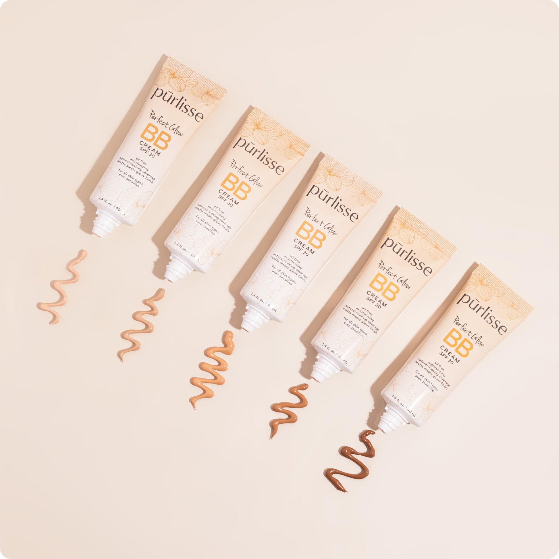 pūrlisse Perfect Glow BB Cream with SPF 30 - Matte Meets Dewy Finish - Enriched with Goji & Hawthorn Berry to Help Improve Skin Texture & Radiance - Medium Golden (1.4 oz) pūrlisseAu supplements