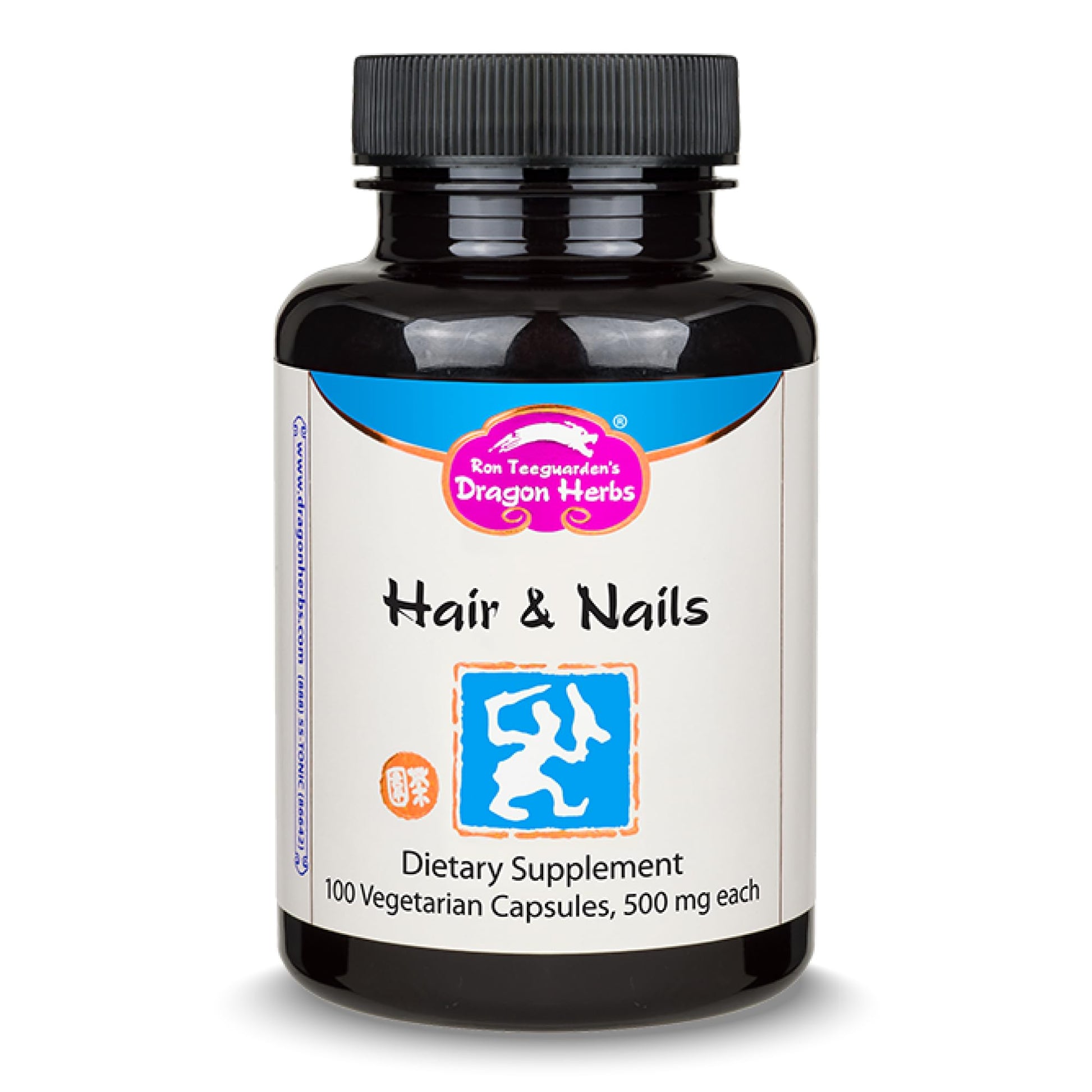 Dragon Herbs Hair and Nails | All Natural Supplement to Support Hair, Nails, Healthy Aging, and Circulation | All Natural Ingredients, Non-GMO (100 Capsules, 500 mg Per Capsule) Dragon HerbsAu supplements