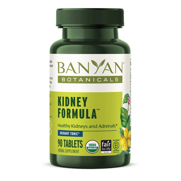 Banyan Botanicals Organic Kidney Formula–Urinary Tract Support & Detox Supplement–Gokshura & Punarnava for Fluid Balance & Systemic Cleansing–Cooling Genitourinary Tonic-90 Tablets-USDA Organic Banyan BotanicalsAu supplements