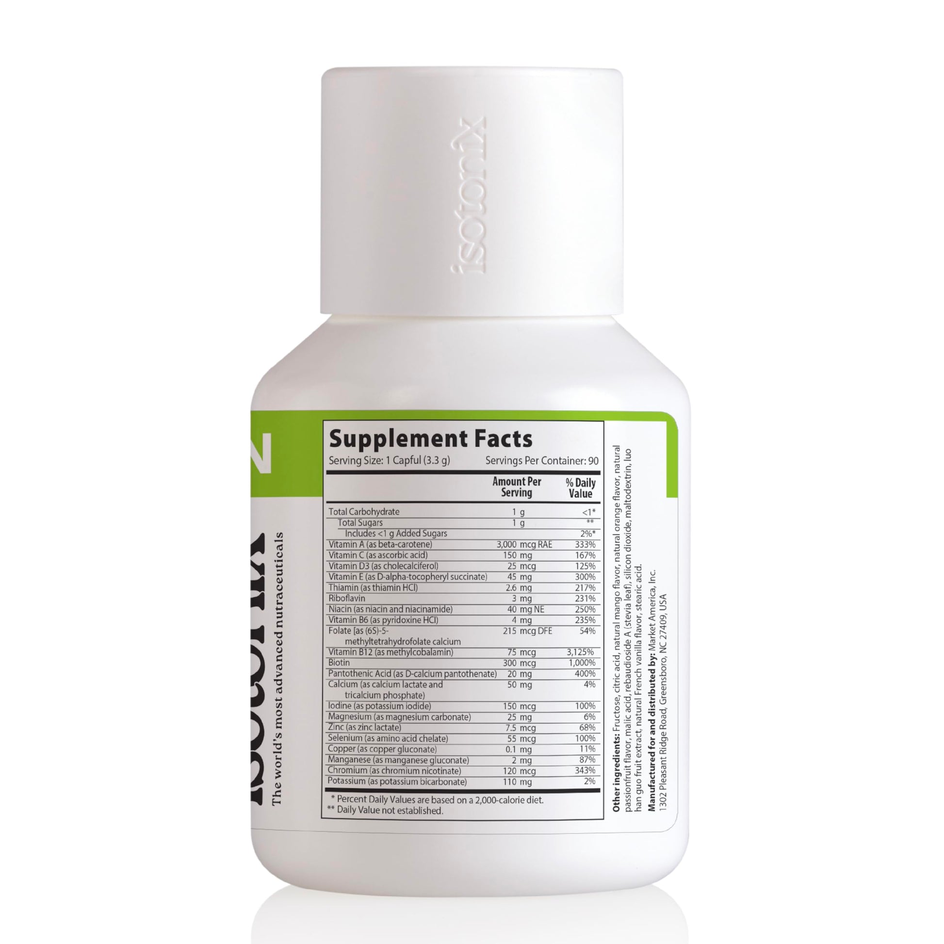 Isotonix Multivitamin Powder Without Iron – Methylated B Vitamins, Antioxidant & Mineral Support – Fast-Mix Isotonic Delivery – Vegetarian, Gluten-Free, Non-GMO – Natural Fruit Flavor – 90 Servings IsotonixAu supplements
