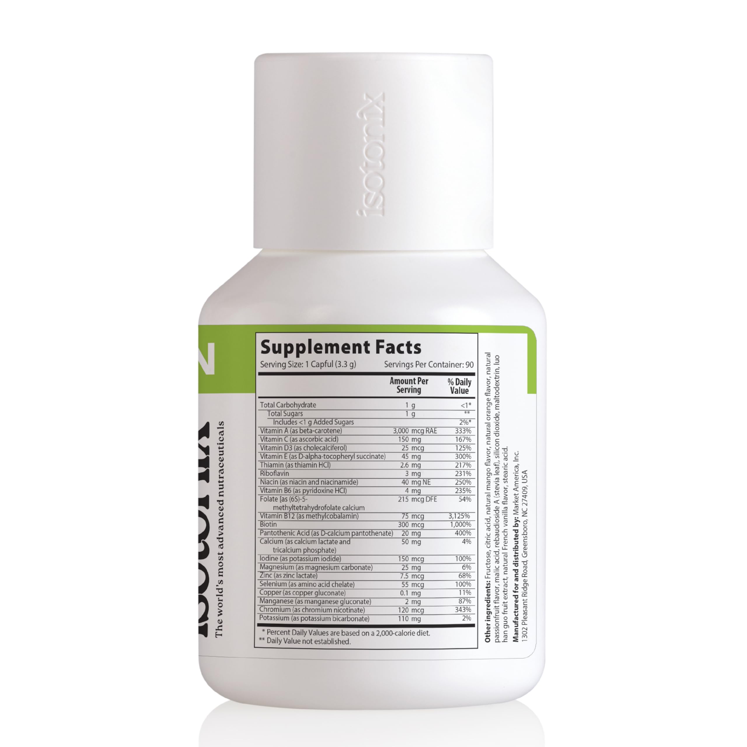 Isotonix Multivitamin Powder Without Iron – Methylated B Vitamins, Antioxidant & Mineral Support – Fast-Mix Isotonic Delivery – Vegetarian, Gluten-Free, Non-GMO – Natural Fruit Flavor – 90 Servings IsotonixAu supplements