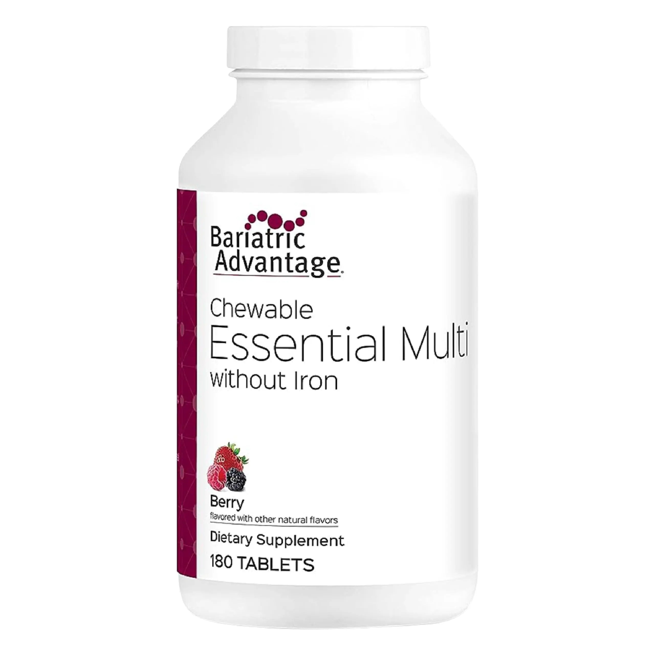 Bariatric Advantage Chewable Essential Multivitamin Without Iron - 200 DV of Key Nutrients - Trace Mineral Support Bariatric AdvantageAu supplements