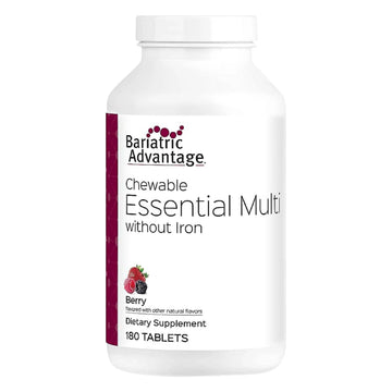 Bariatric Advantage Chewable Essential Multivitamin Without Iron - 200 DV of Key Nutrients - Trace Mineral Support Bariatric AdvantageAu supplements