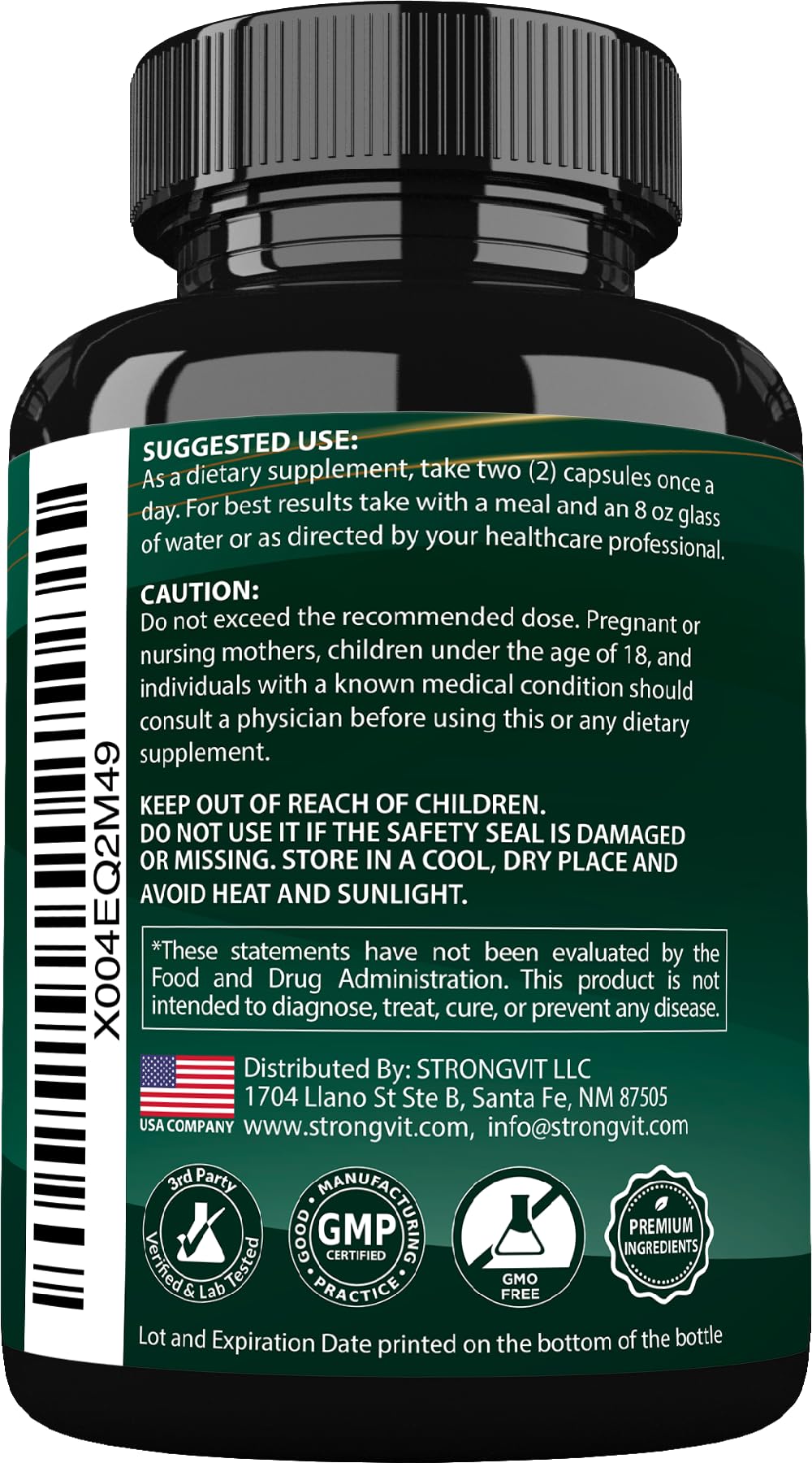 StrongVit Sea Moss Black Seed Oil Ashwagandha Ginger, Organic Sea Moss Capsules with Burdock Root, Irish Seamoss Pills with Bladderwrack, Advanced Multimineral Supplement, USA StrongVitAu supplements