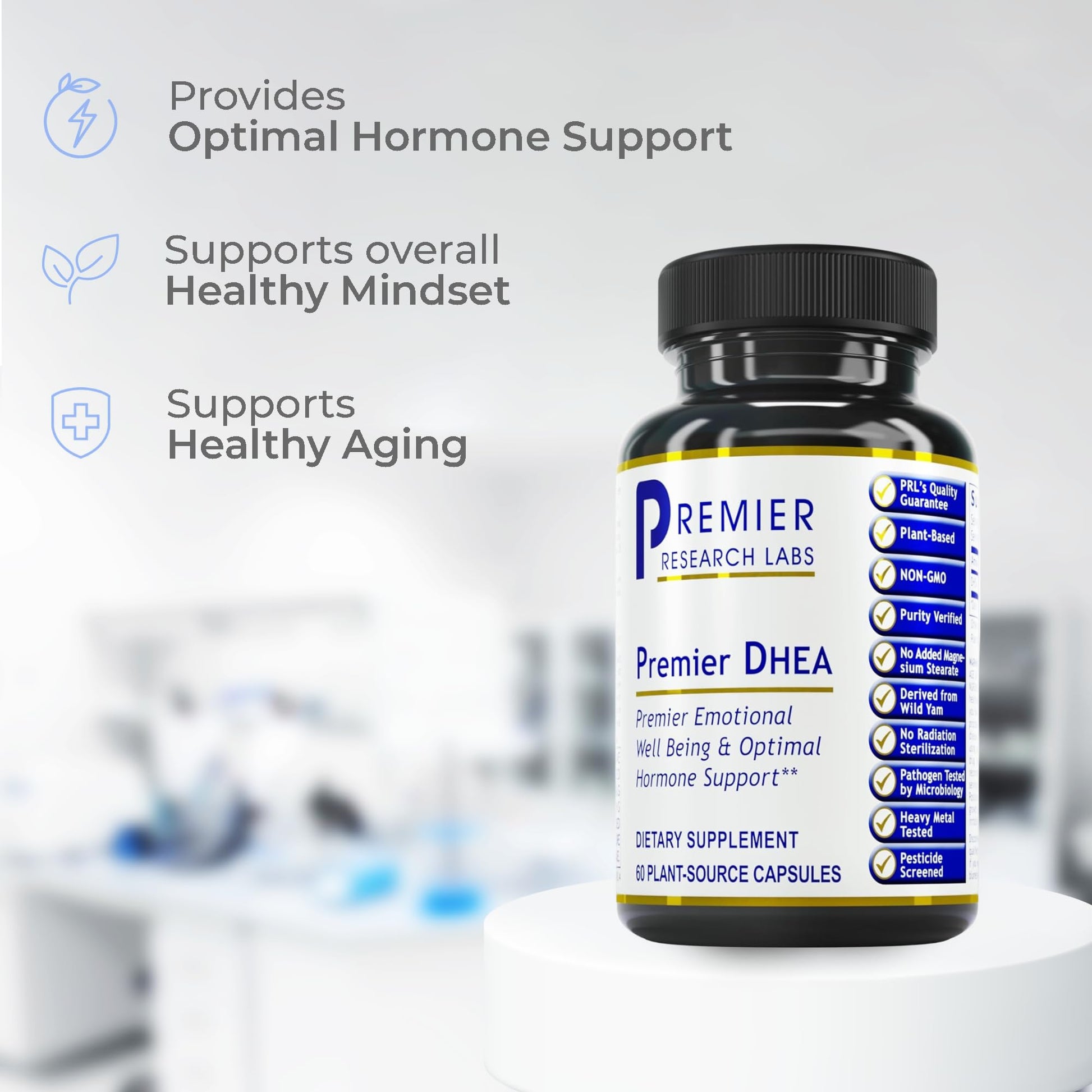 Premier Research Labs Premier DHEA - DHEA Supplement for Women & Men, Pure DHEA 25mg, Hormone Support for Healthy Aging, Wild Yam DHEA, Vegan Friendly - 60 Vegetarian Capsules Premier Research LabsAu supplements