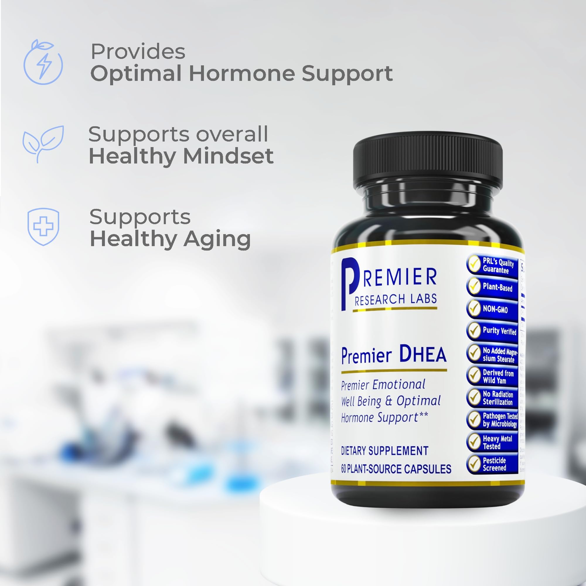 Premier Research Labs Premier DHEA - DHEA Supplement for Women & Men, Pure DHEA 25mg, Hormone Support for Healthy Aging, Wild Yam DHEA, Vegan Friendly - 60 Vegetarian Capsules Premier Research LabsAu supplements