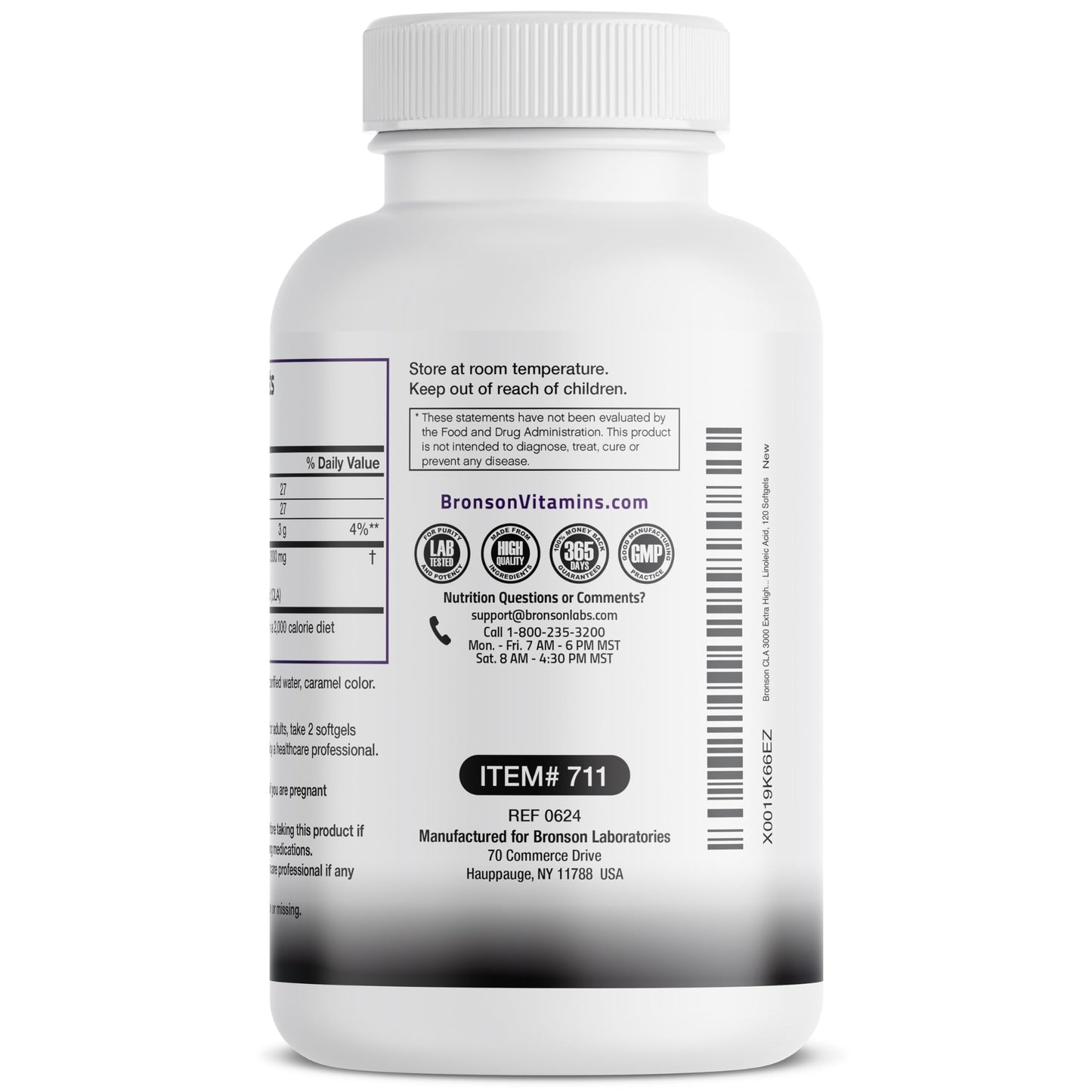 Bronson CLA 3000 Extra High Potency Supports Healthy Weight Management Lean Muscle Mass Non-Stimulating BronsonUS supplements