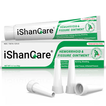 Hemorrhoid Cream, Hemorrhoid & Fissure Treatment Ointment Extra Strength, Relief Anal Pain, Itching, Bleeding, Swelling, Discomfort, Natural Herbs Fast Acting Ingredients, Contains Vitamin E ishancareAu supplements