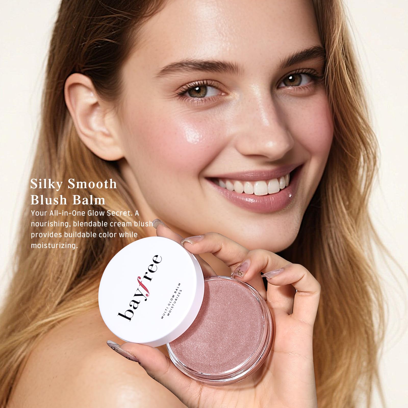 bayfree Multi Glow Balm, Cream Blush for Cheeks, Blush Balm Face Makeup, Radiant Finish, Hydrating, Creamy, Lightweight & Blendable Color, Face Makeup 0.63 Oz bayfreeAu supplements