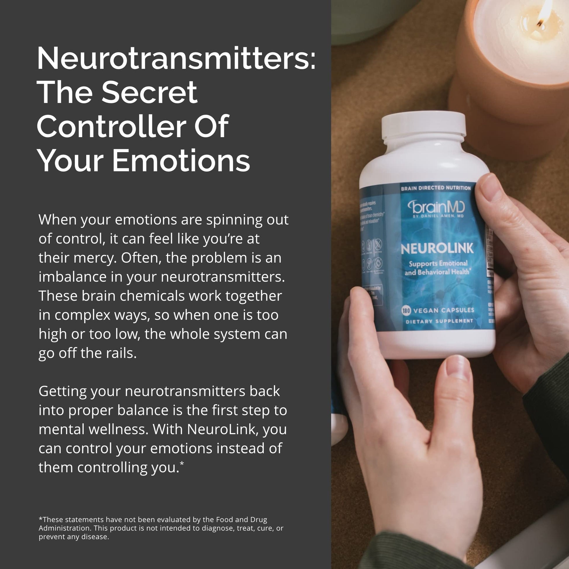 BRAINMD Dr Amen NeuroLink - 180 Capsules - Promotes Optimal Brain Function, Focus & Concentration - Gluten Free - 45 Servings BRAINMDAu supplements
