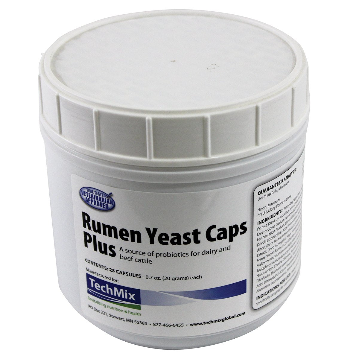 Rumen Yeast Caps, 25 Tablets TECH - MIX INC.Au supplements